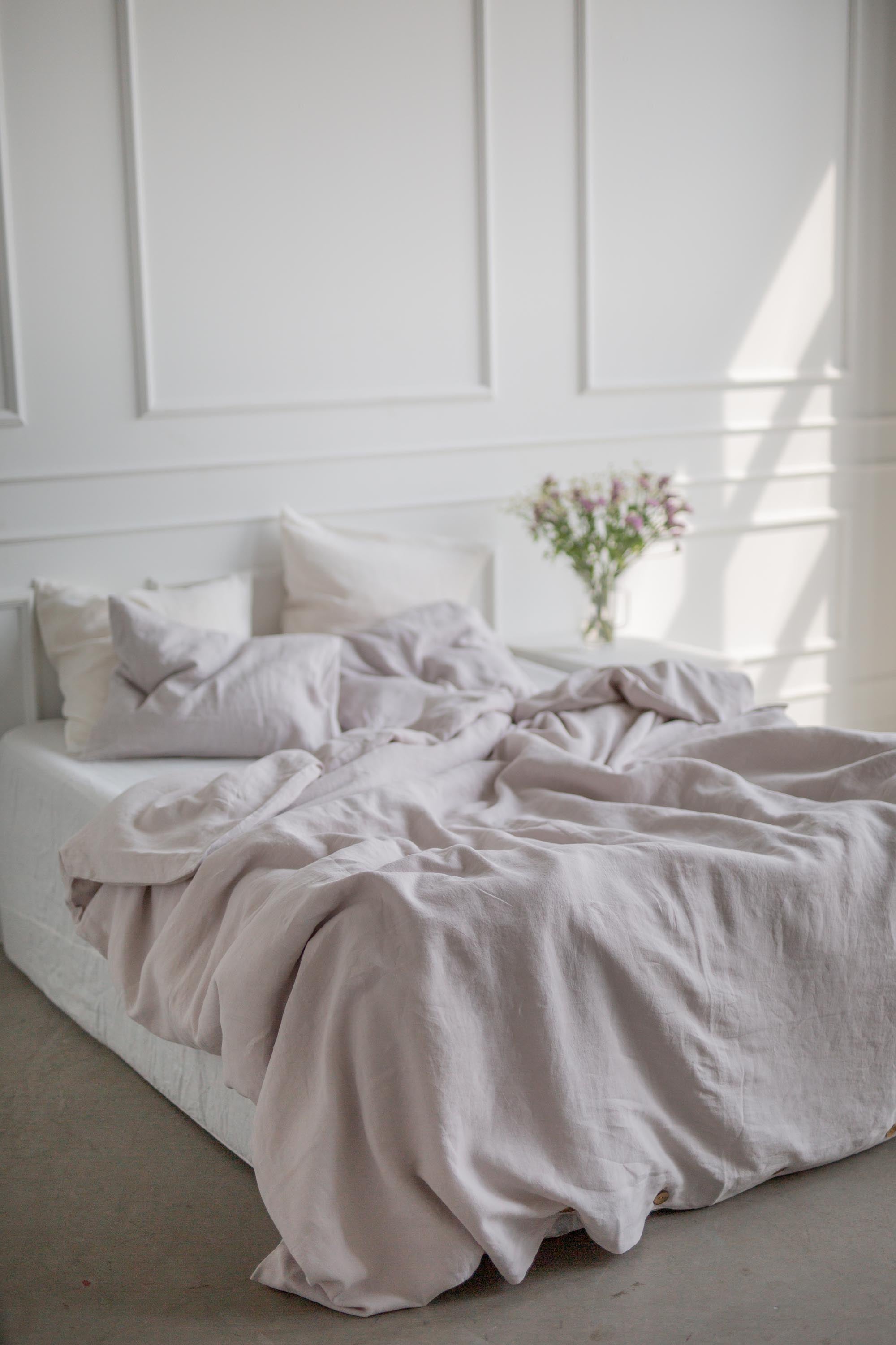Linen Bedding Set (Cream)
