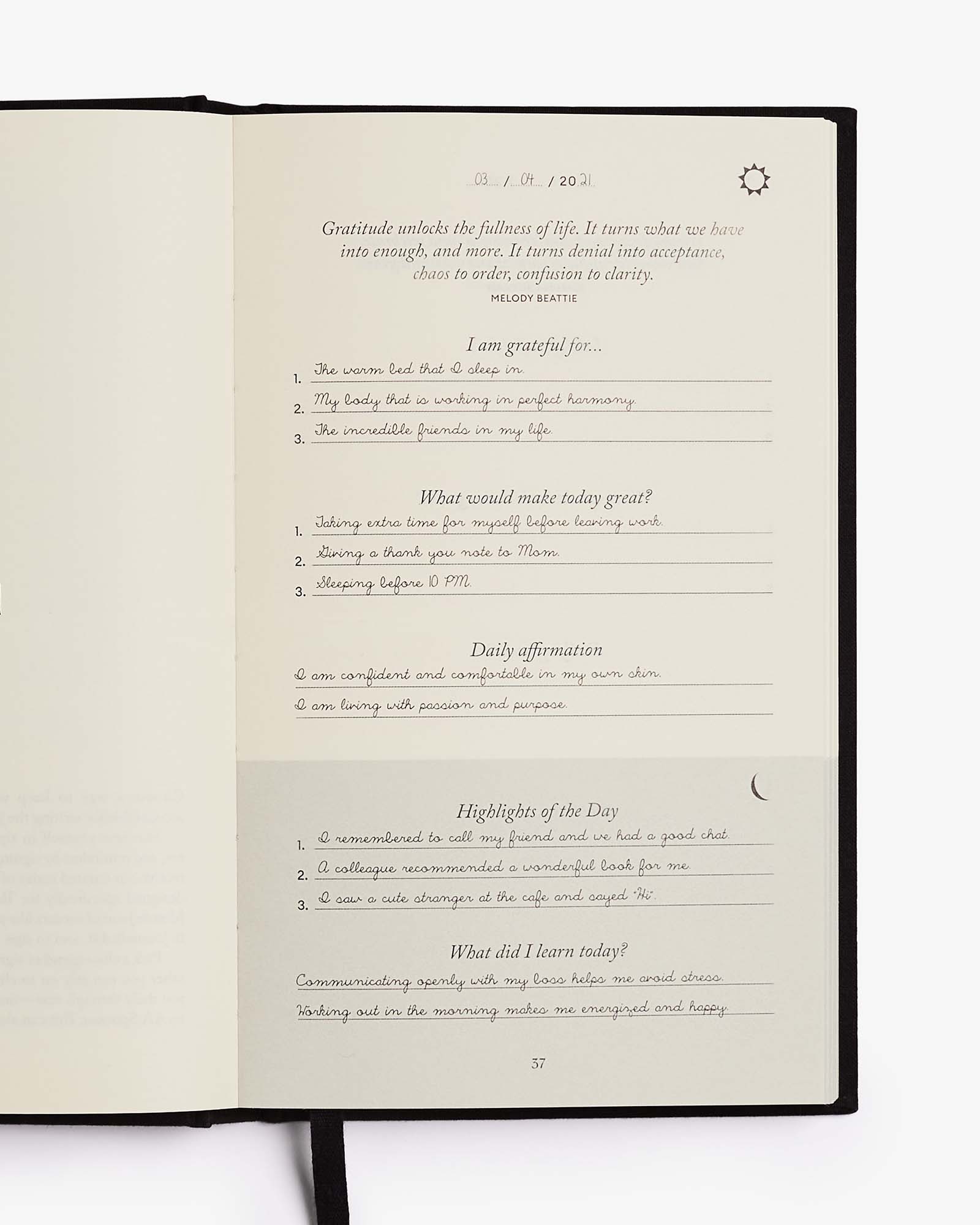 The Five Minute Journal (Bold Black)