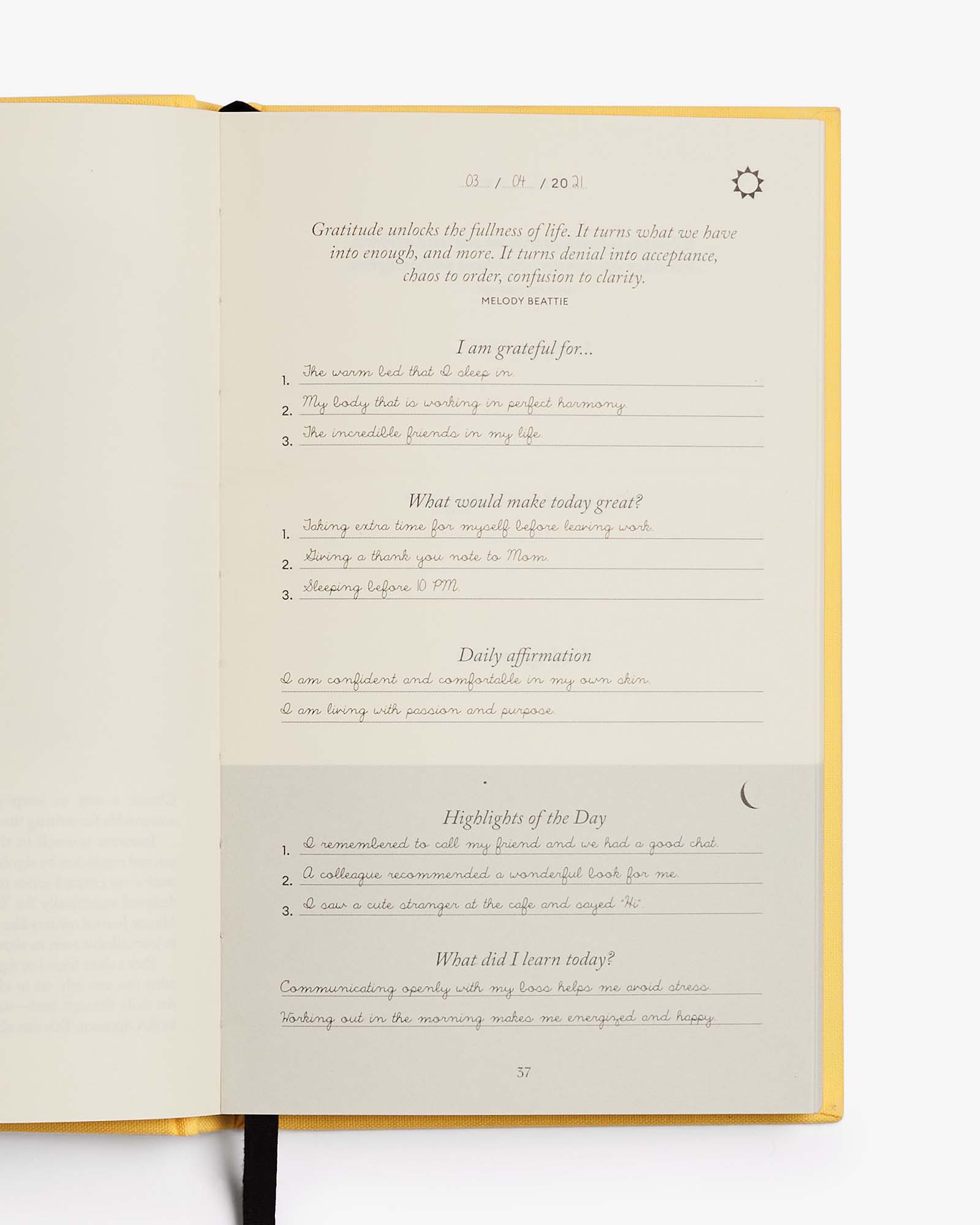 The Five Minute Journal (Sunshine Yellow)