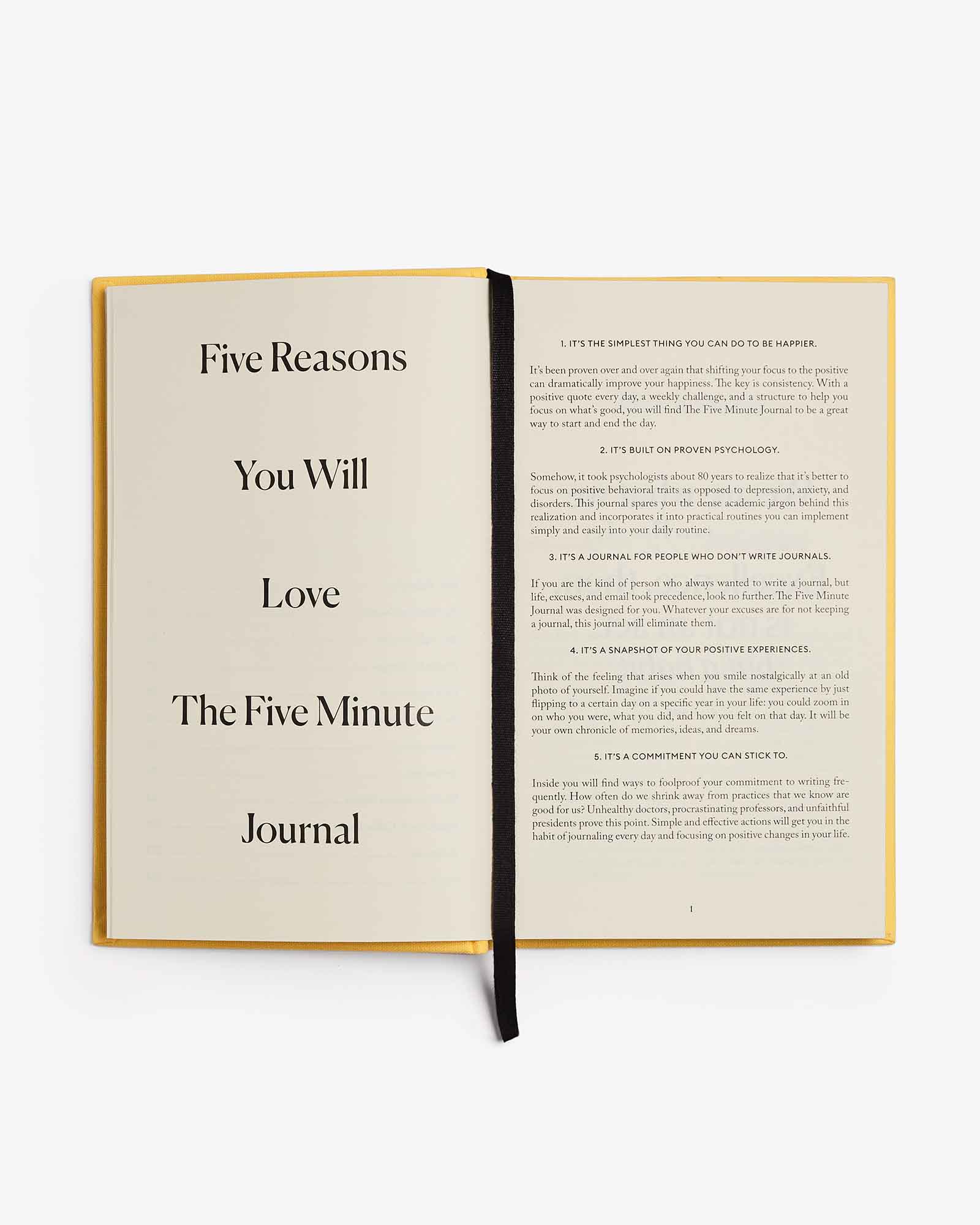 The Five Minute Journal (Sunshine Yellow)