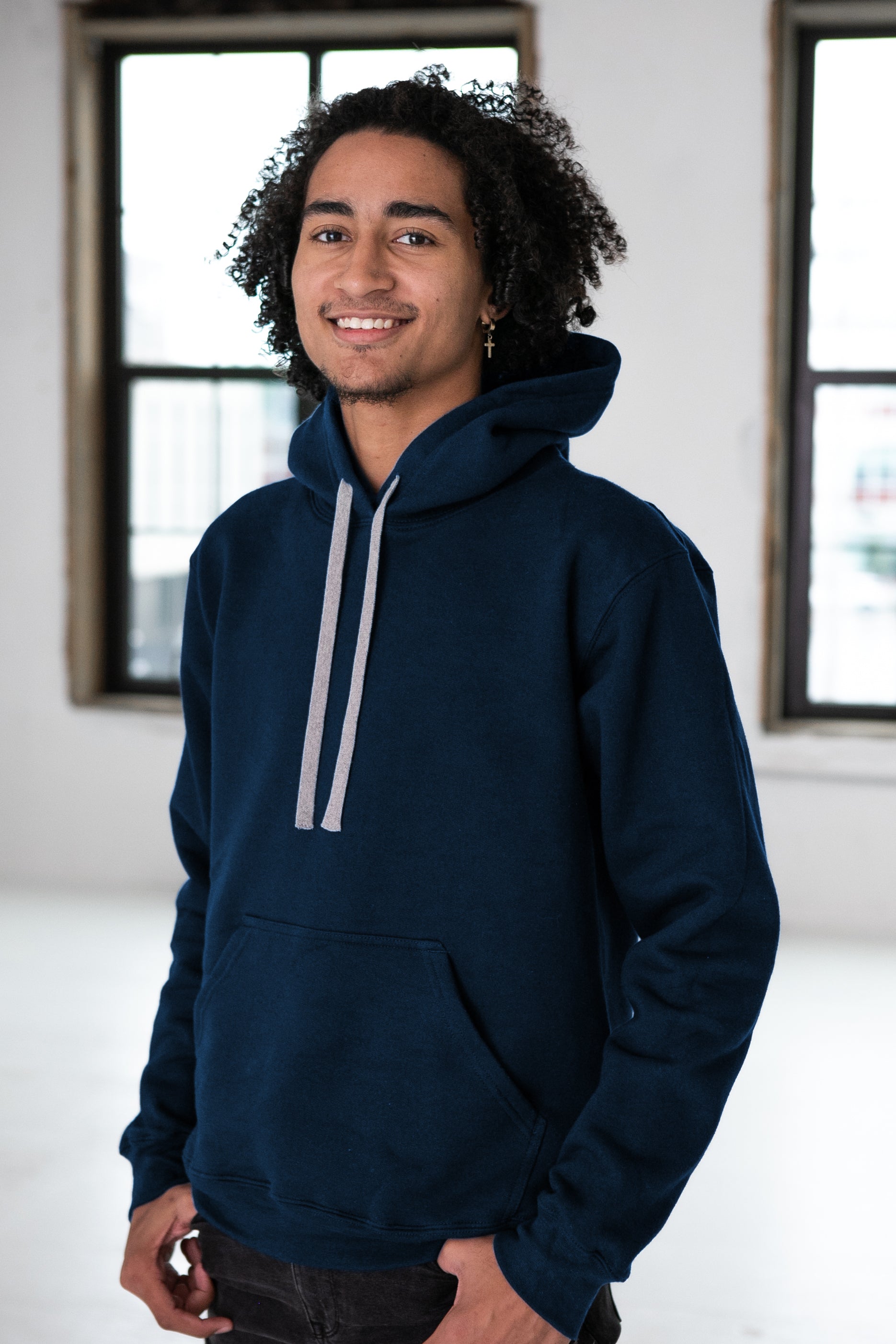 Unisex Fleece Hood (Navy)