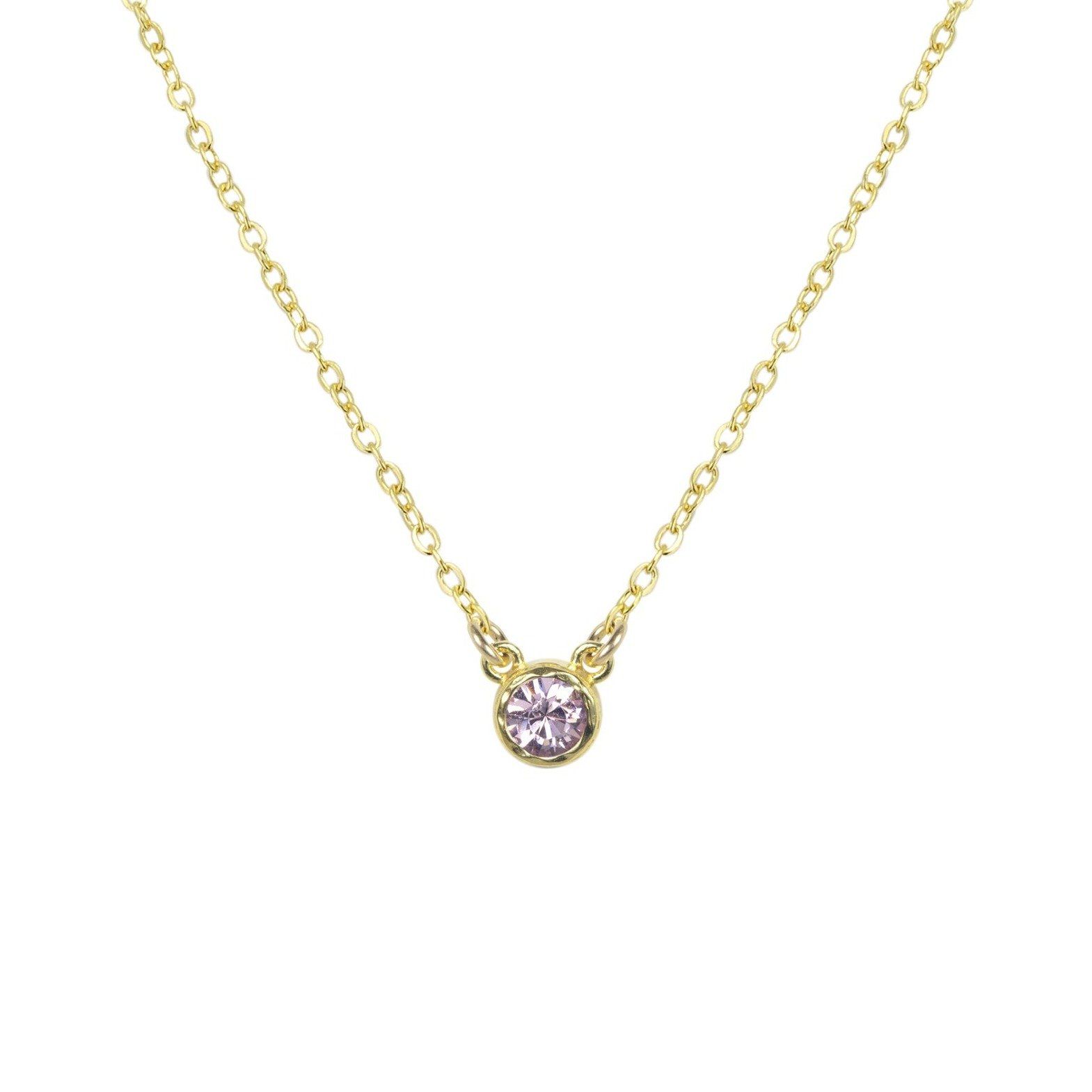 Birthstone Necklace (June - Lt. Amethyst)