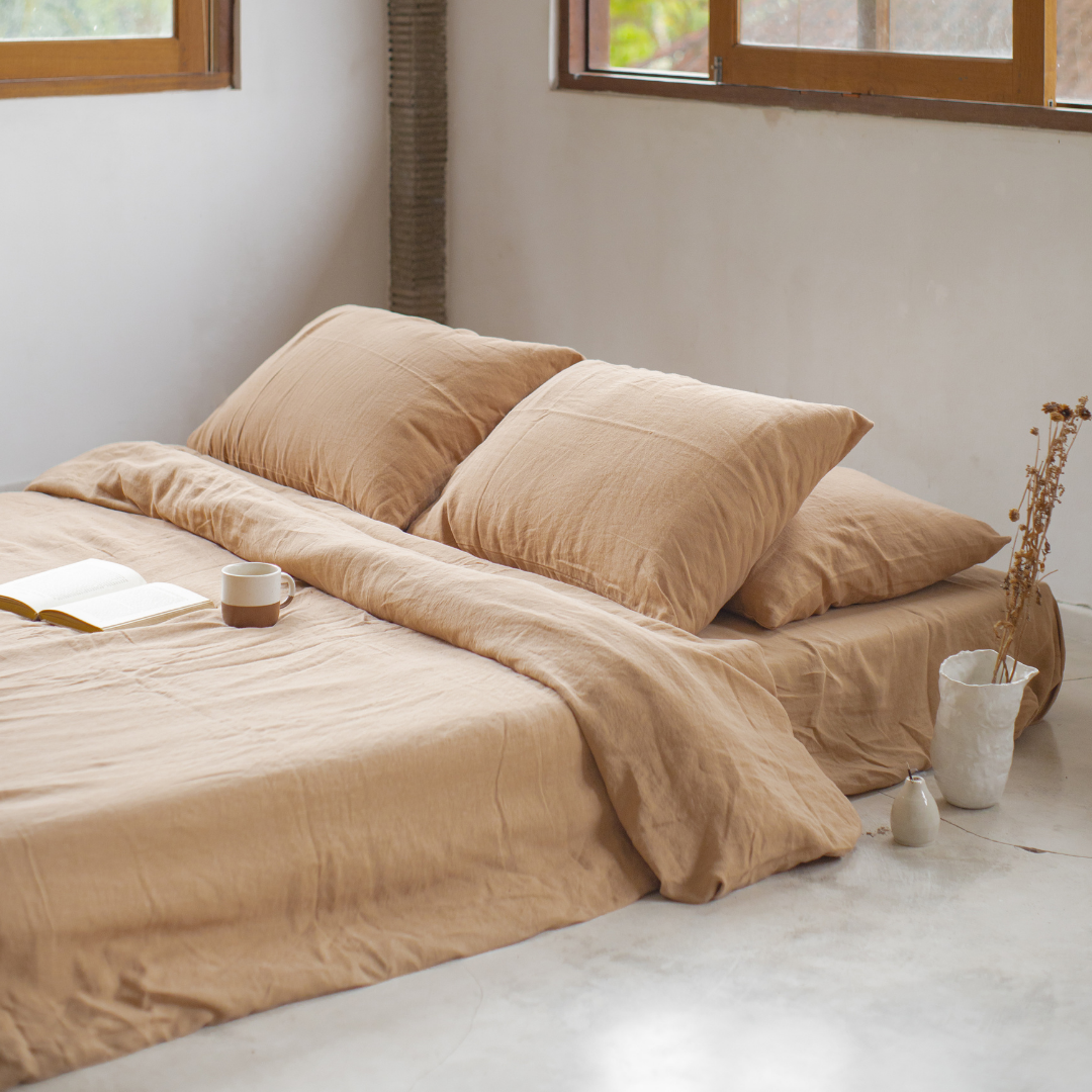 Linen Bedding Set (Walnut)