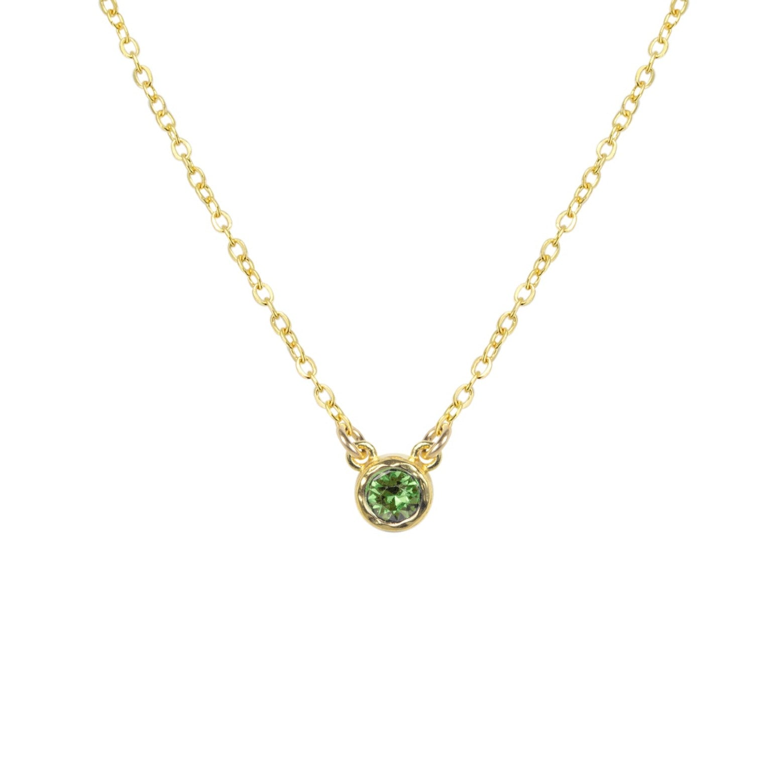 Birthstone Necklace (August - Peridot)