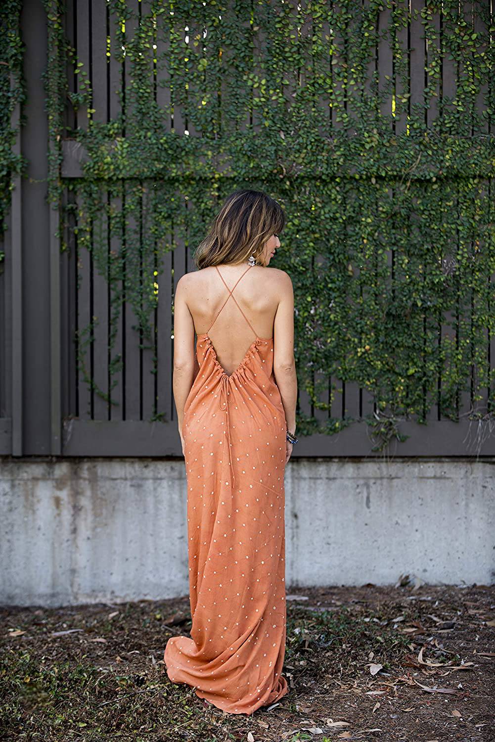 6>1 Maxi Dress (Rust Bandhani) Dress Milo + Nicki