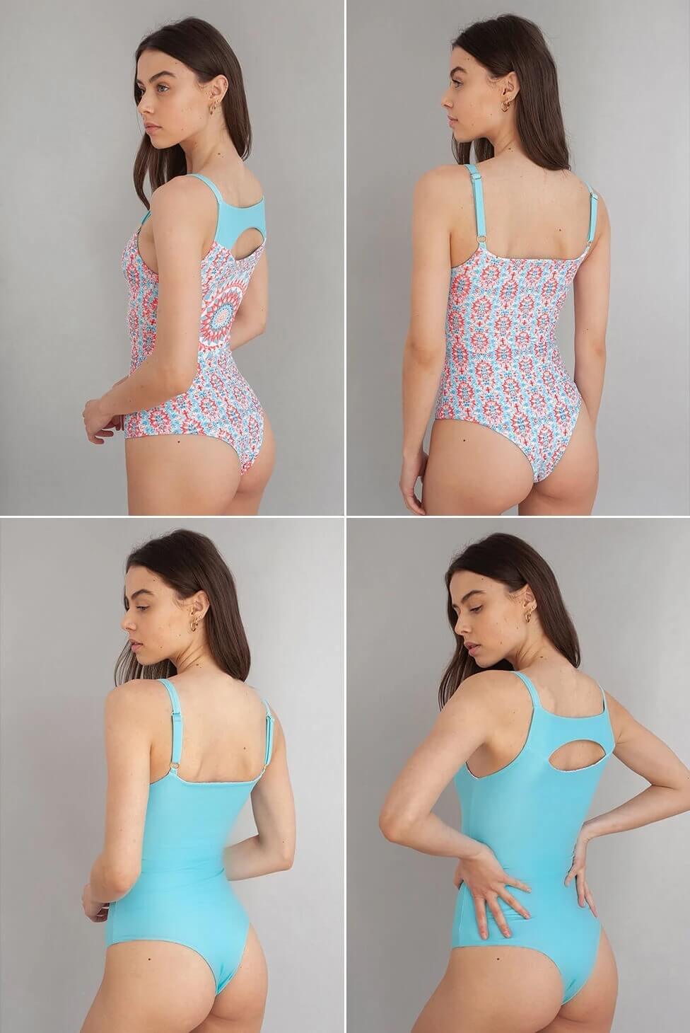 Amalfi Four-Way Reversible One Piece Swimwear Wolven
