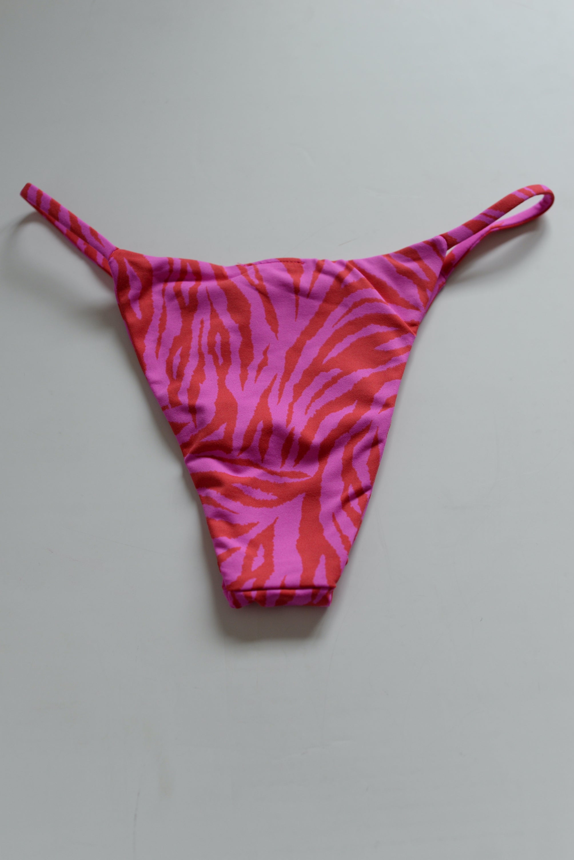 Majestic Magenta Zebra Print Triangle Bikini Bottom