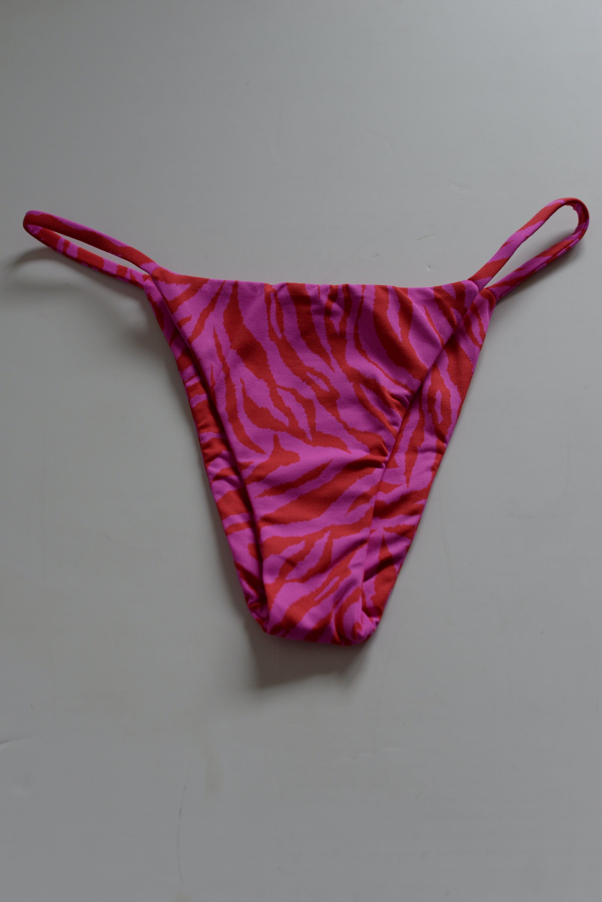 Majestic Magenta Zebra Print Triangle Bikini Bottom