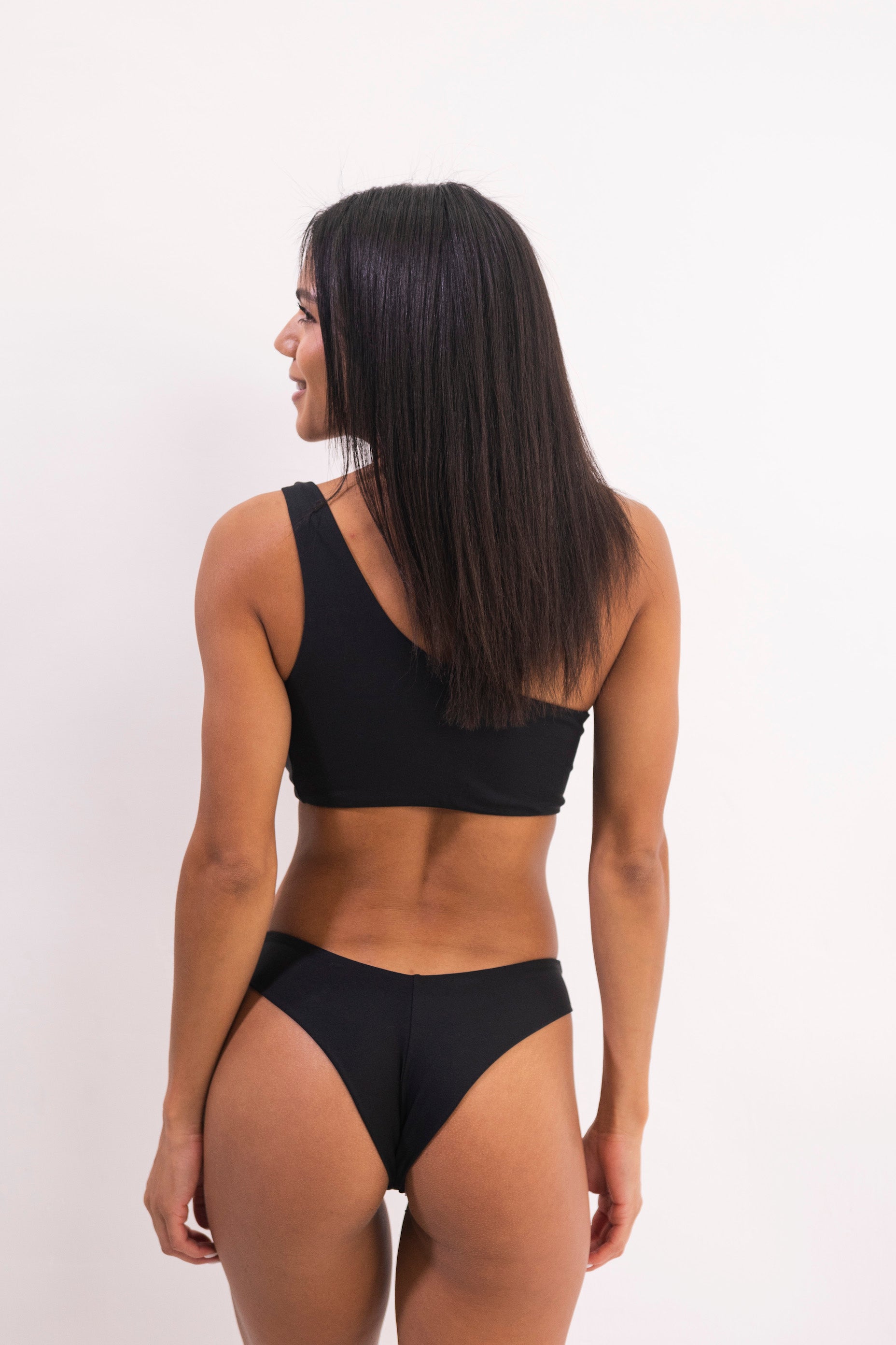 Midnight Soiree High Leg Bottom (Black)