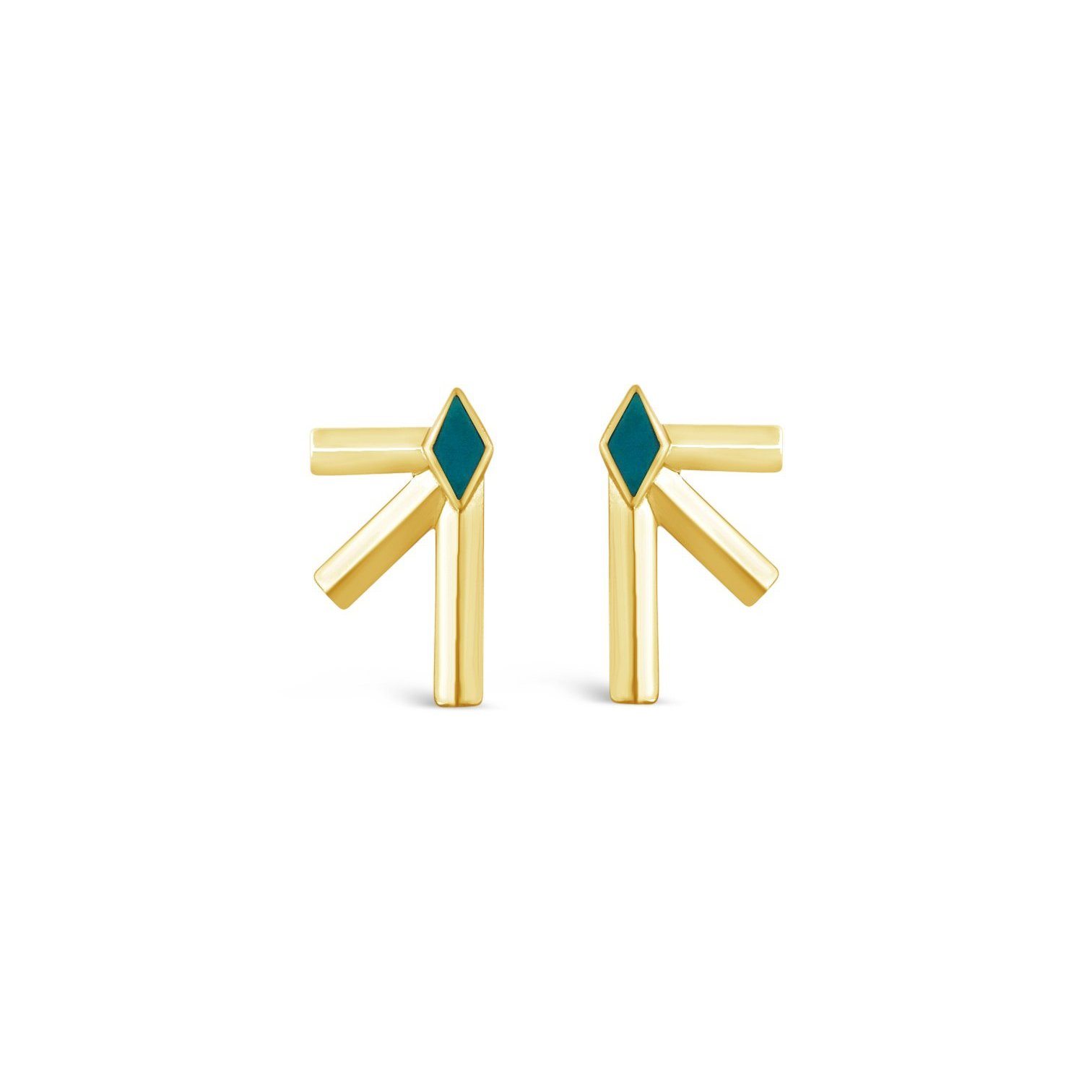Bandit Earrings (Gold Vermeil + Turquoise) Earrings Sierra Winter Jewelry