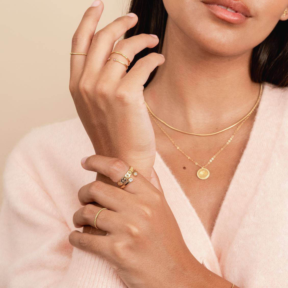 Figaro Chain Ring Ring Katie Dean Jewelry