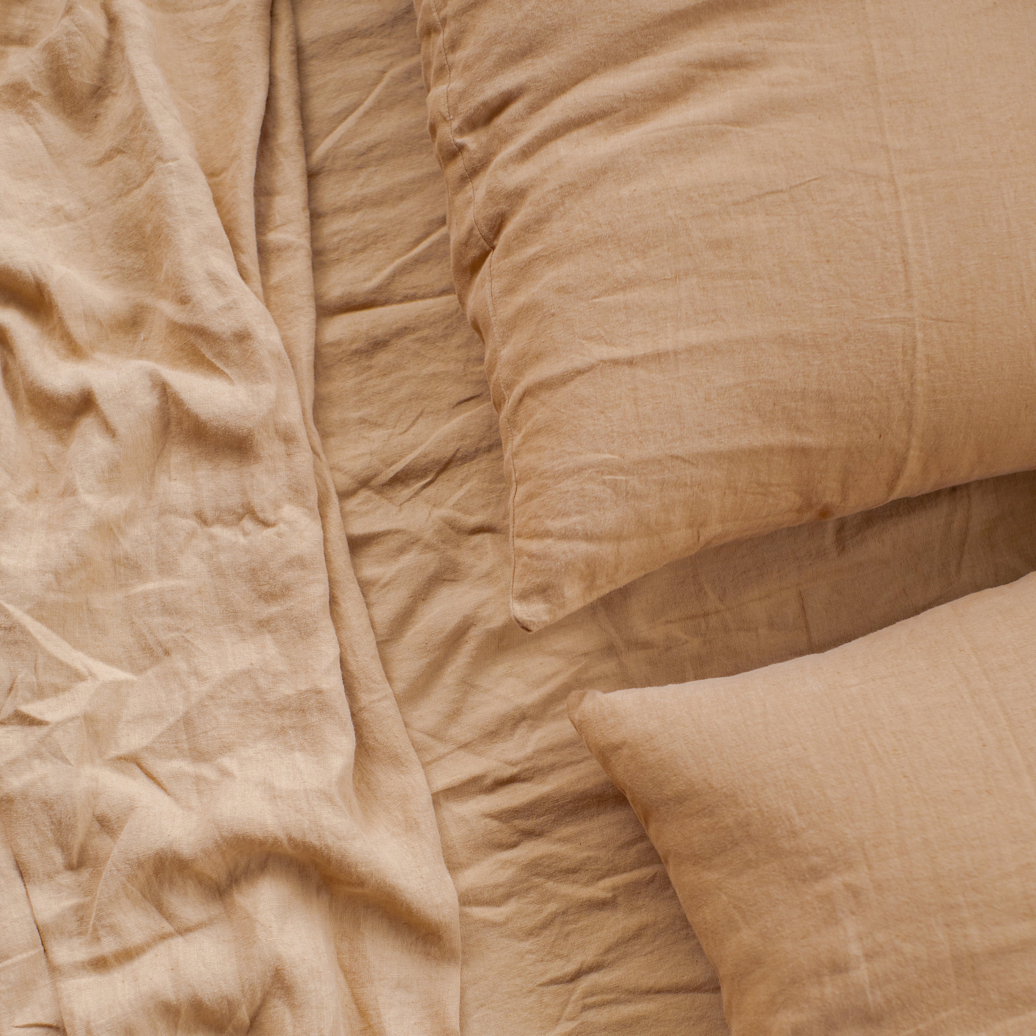 Linen Fitted Sheet (Walnut)