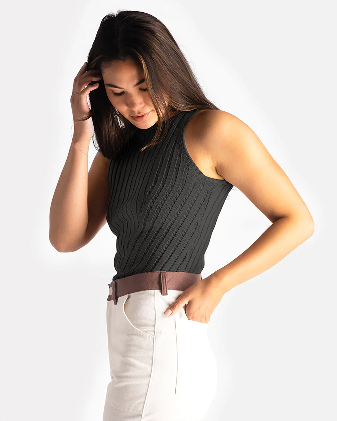 Knit Tank (Charcoal)