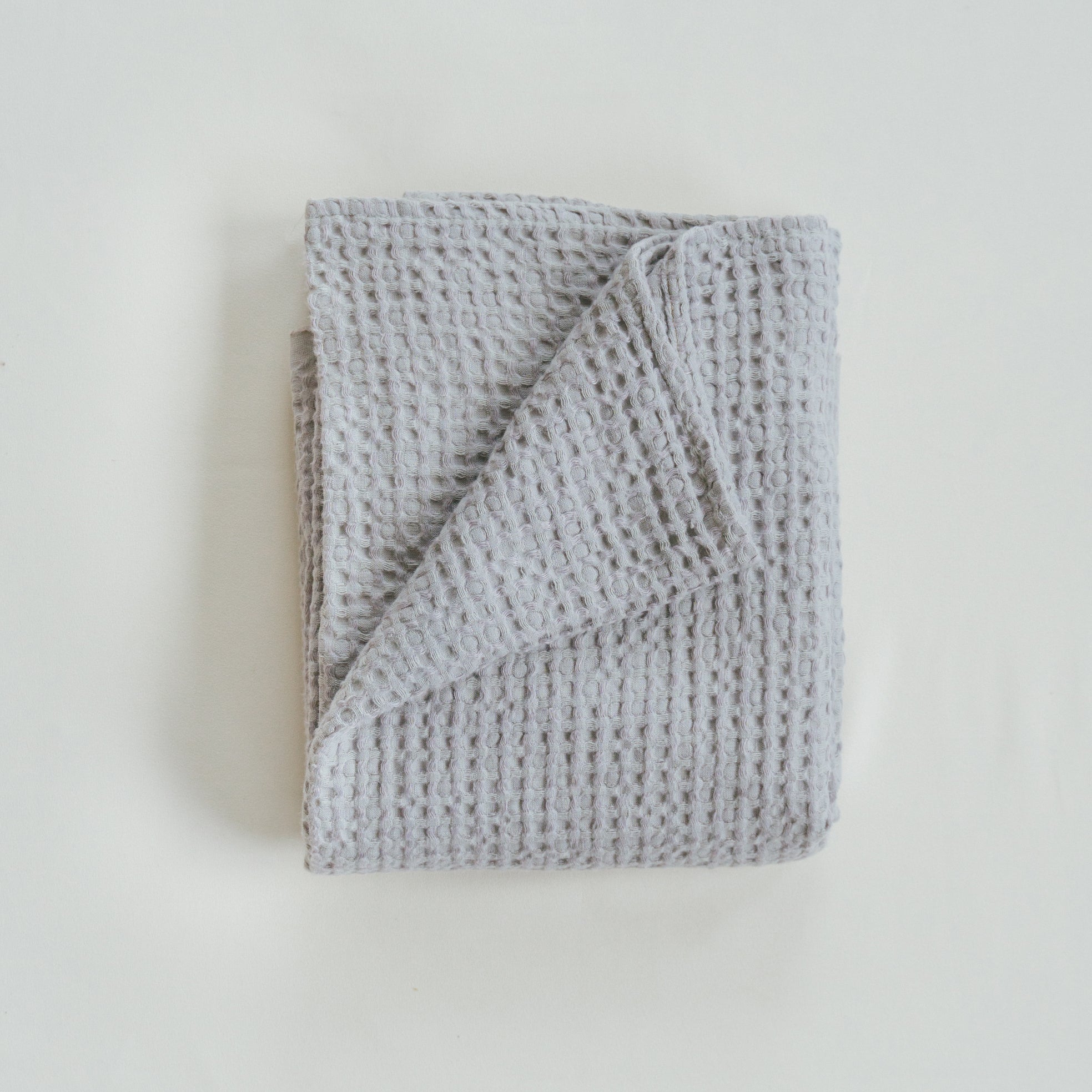 Linen Waffle Blanket (Fog)