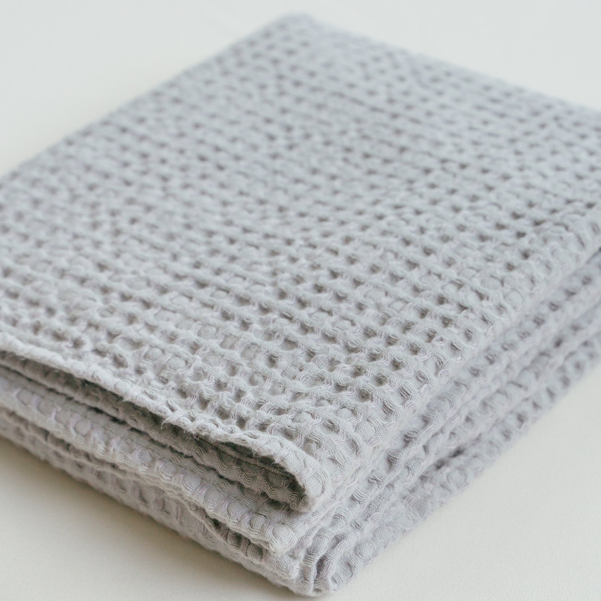 Linen Waffle Blanket (Fog)
