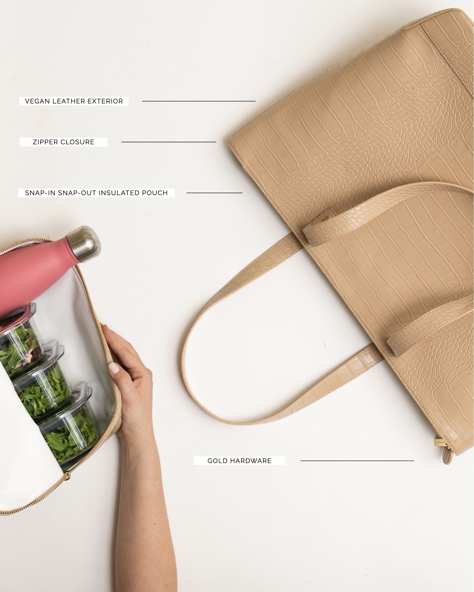 The Tote (Cream Crocodile)