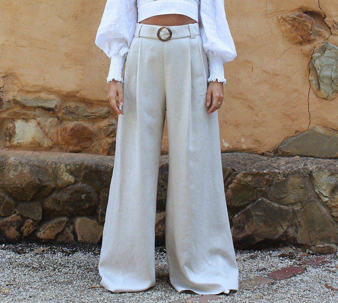 Dahlia Pant (Natural) Pants Saroka