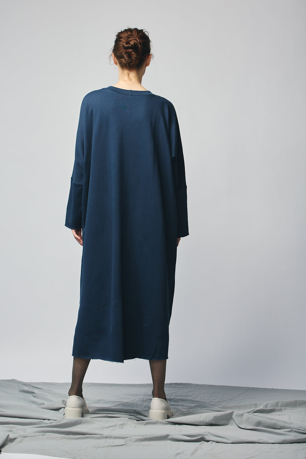 Pullover Sweatshirt Dress (Navy)