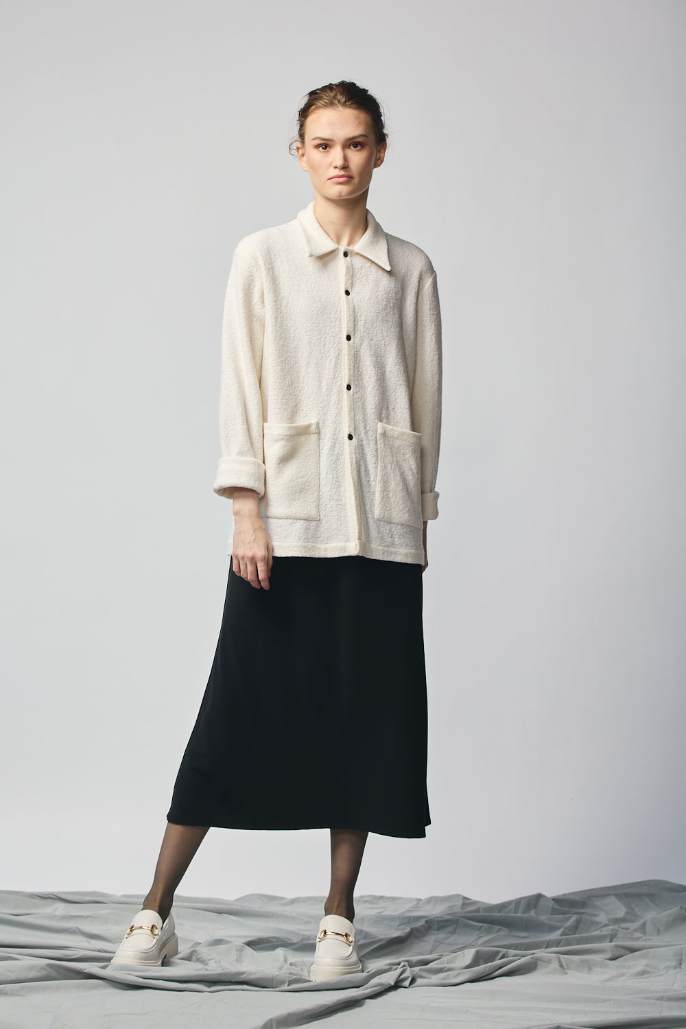 Gender-Neutral Chore Jacket (Cream Wool)