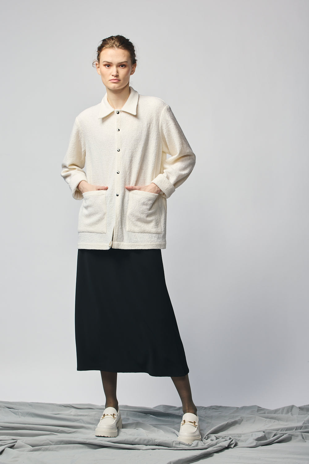 Gender-Neutral Chore Jacket (Cream Wool)