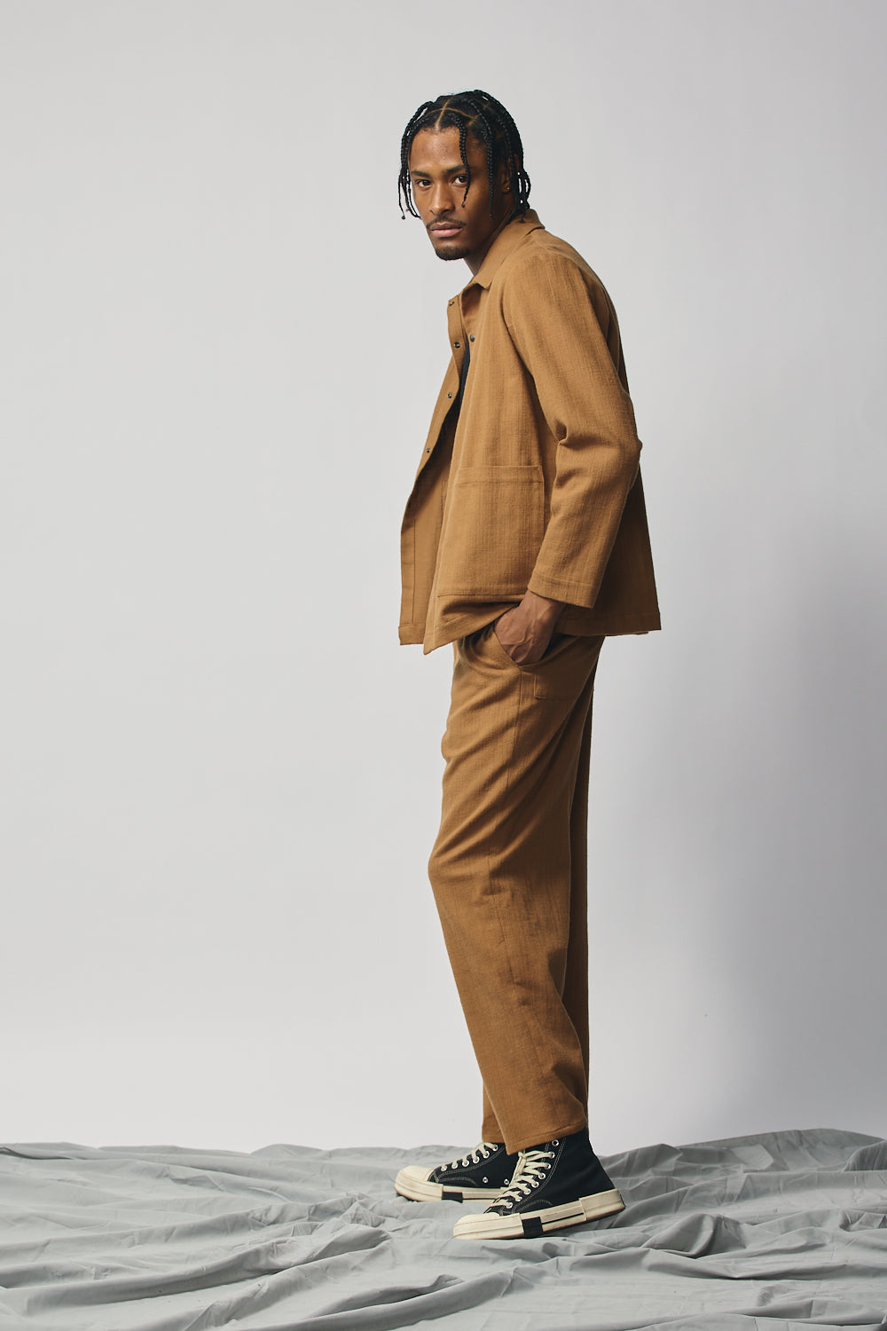 Gender-Neutral Column Pant (Camel)