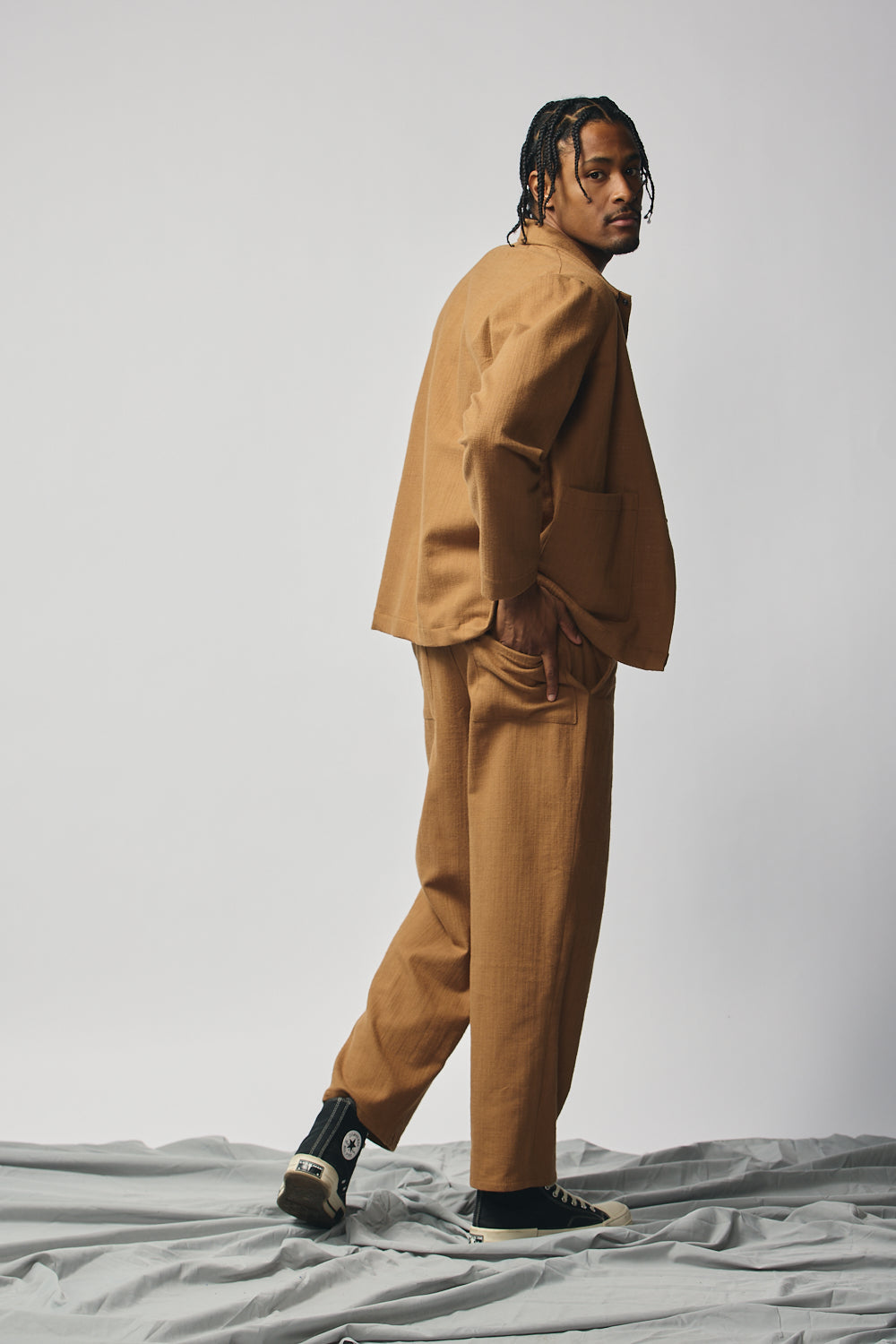 Gender-Neutral Column Pant (Camel)