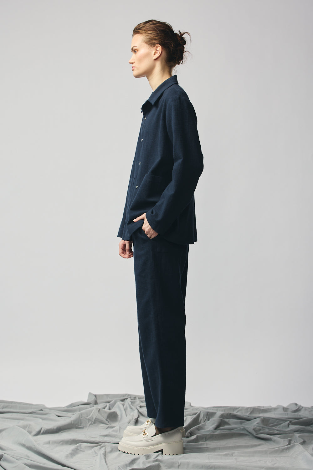 Gender-Neutral Column Pant (Indigo)