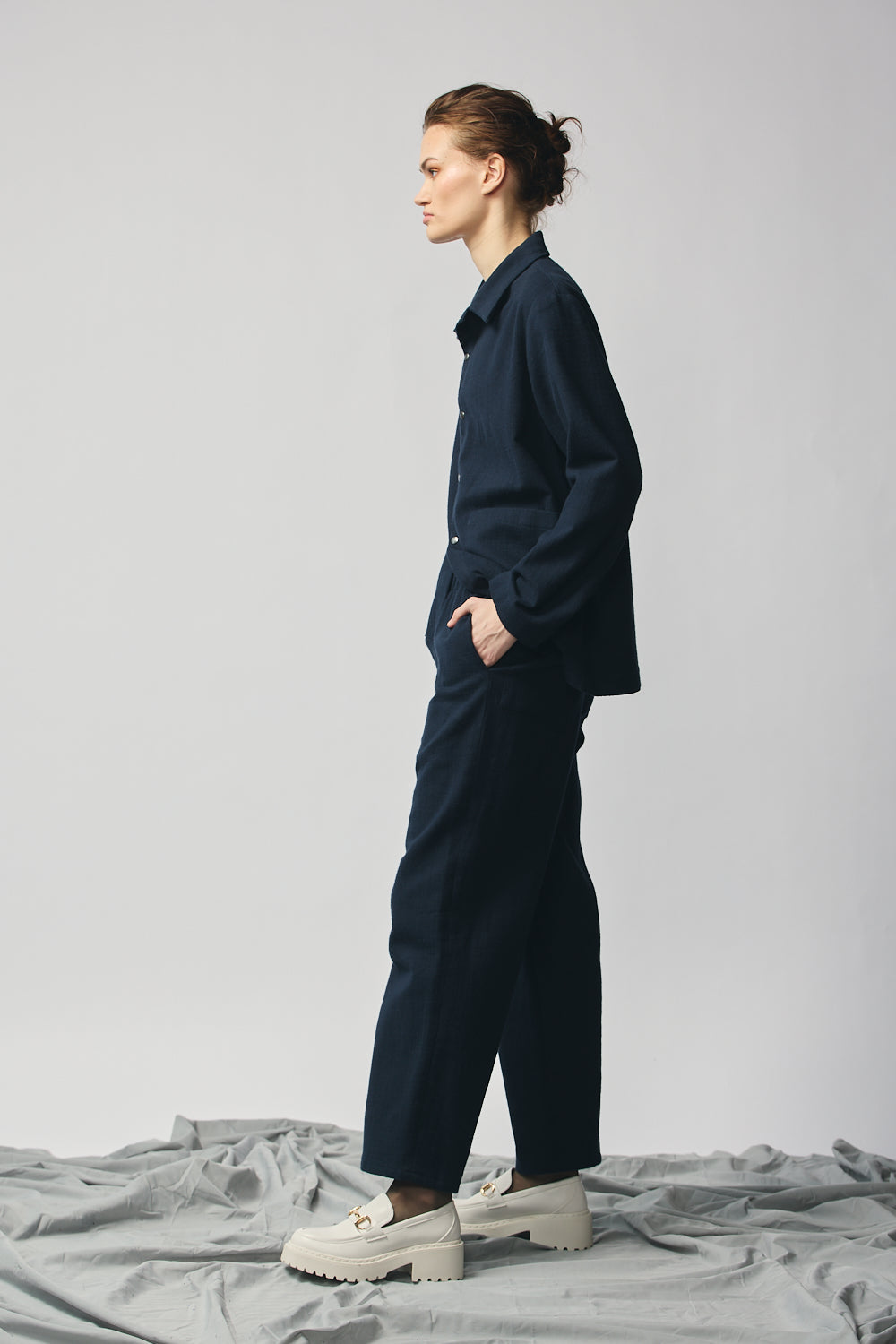 Gender-Neutral Column Pant (Indigo)
