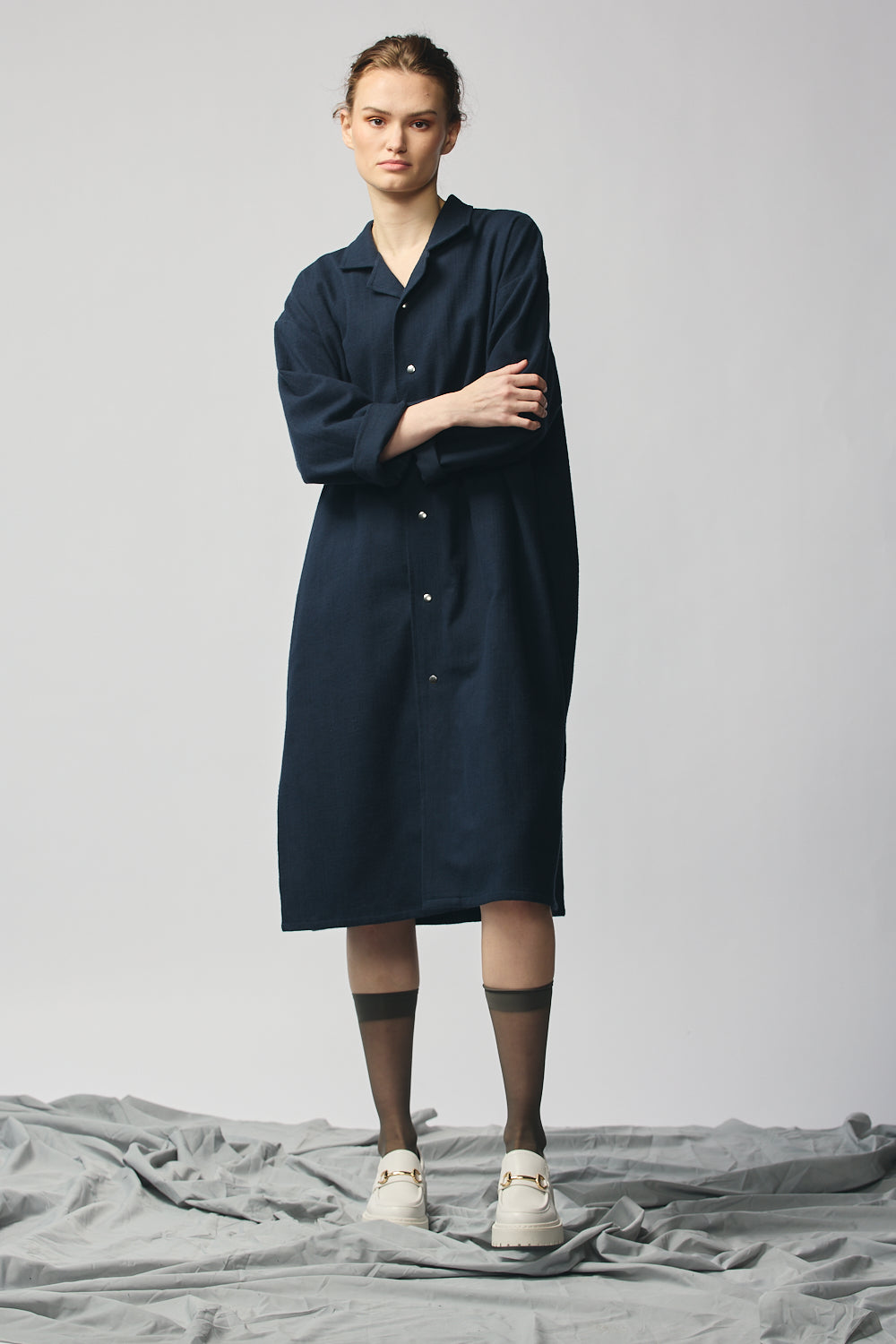 Brushed Cotton Shirtdress
