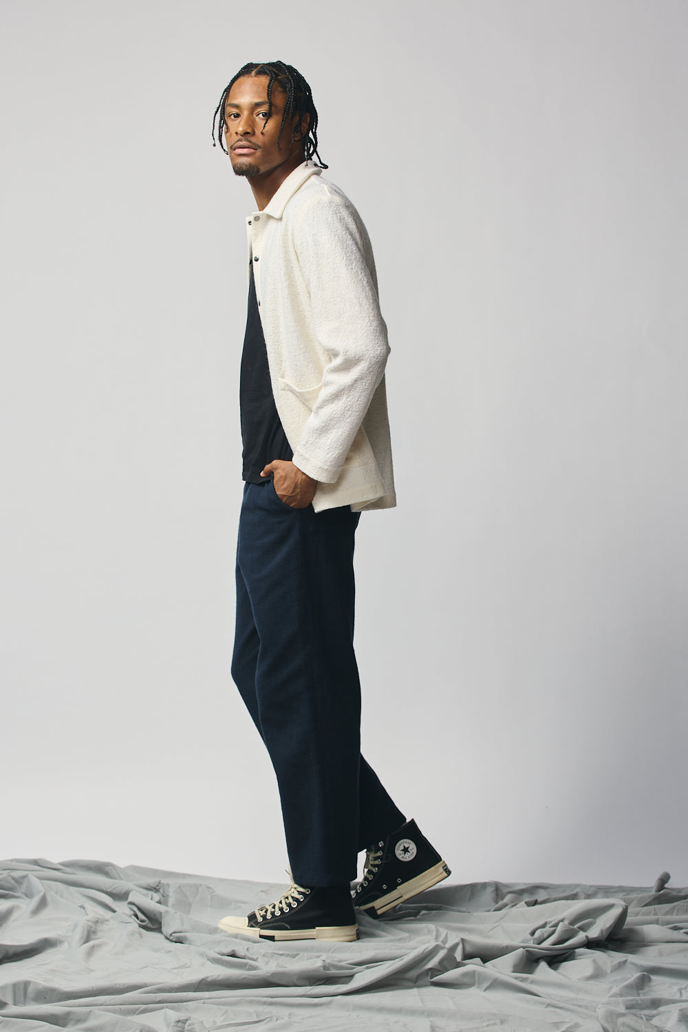 Gender-Neutral Chore Jacket (Cream Wool)
