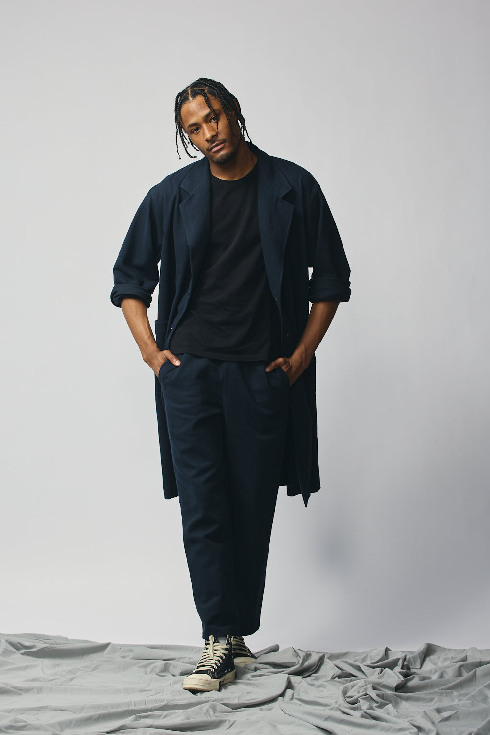 Gender-Neutral Overcoat (Indigo)
