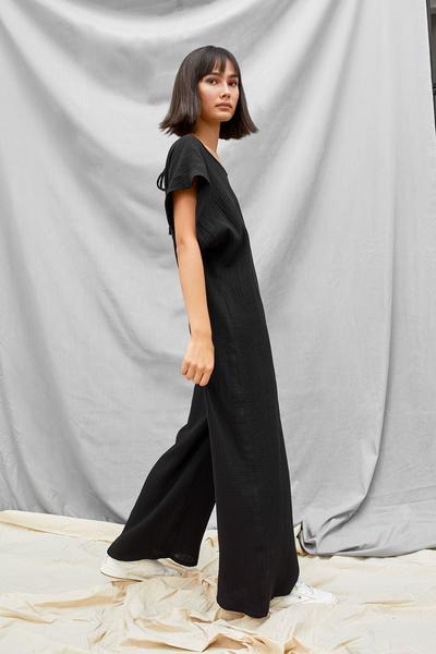 Tie Back Jumpsuit (Black) Jumpsuit Devlyn Van Loon