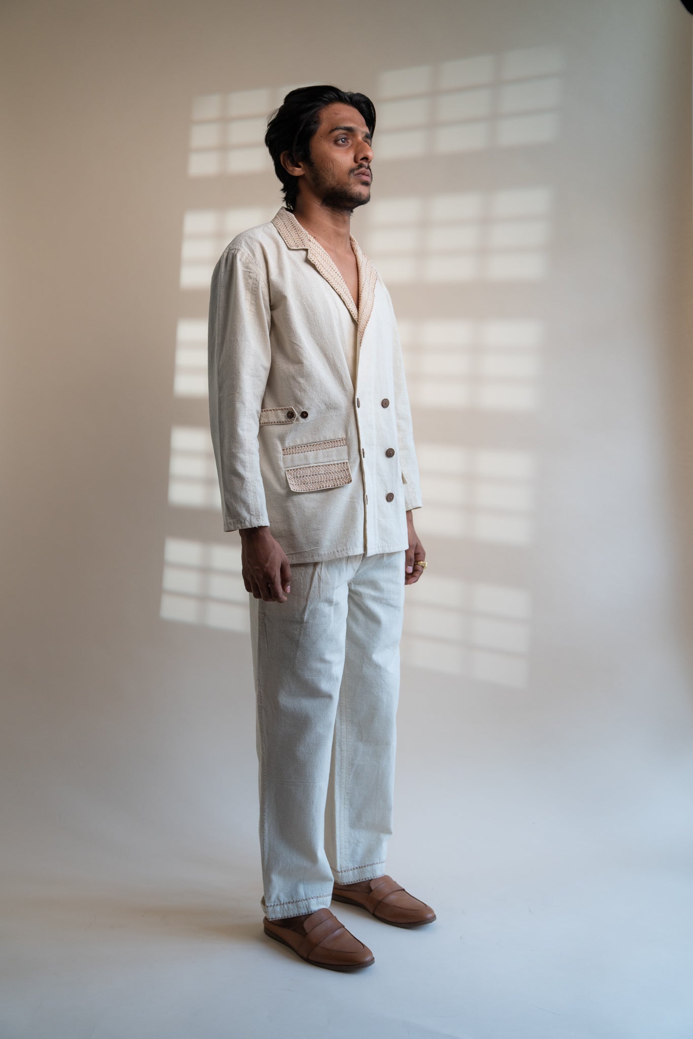 Dawning Unisex Double Breasted Jacket and Pleated Pants Set