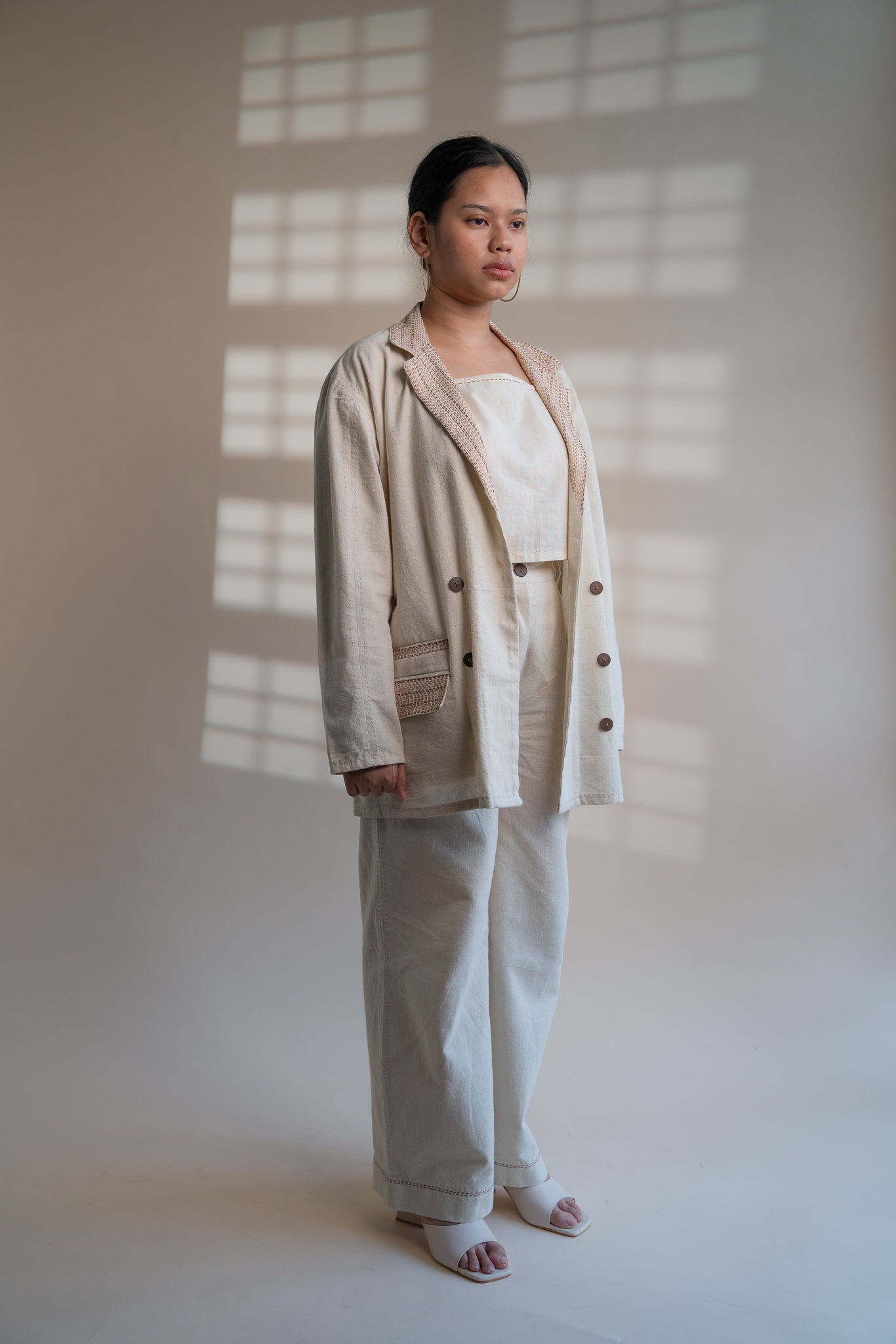 Dawning Unisex Double Breasted Jacket and Straight Pants Set