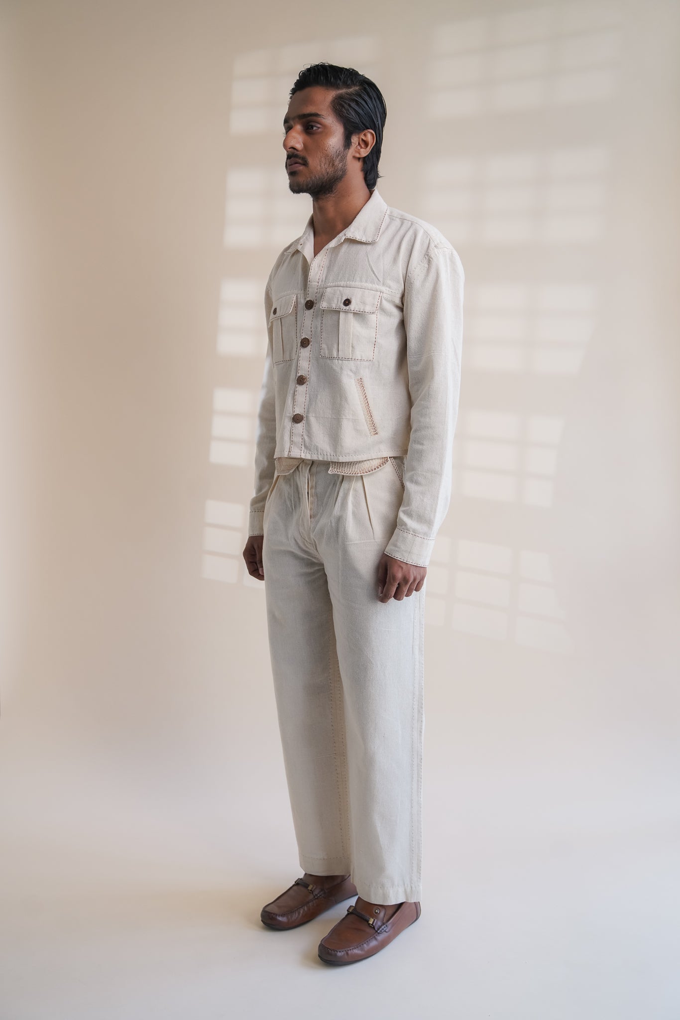 Dawning Shirt Jacket and Tapered Pants Set