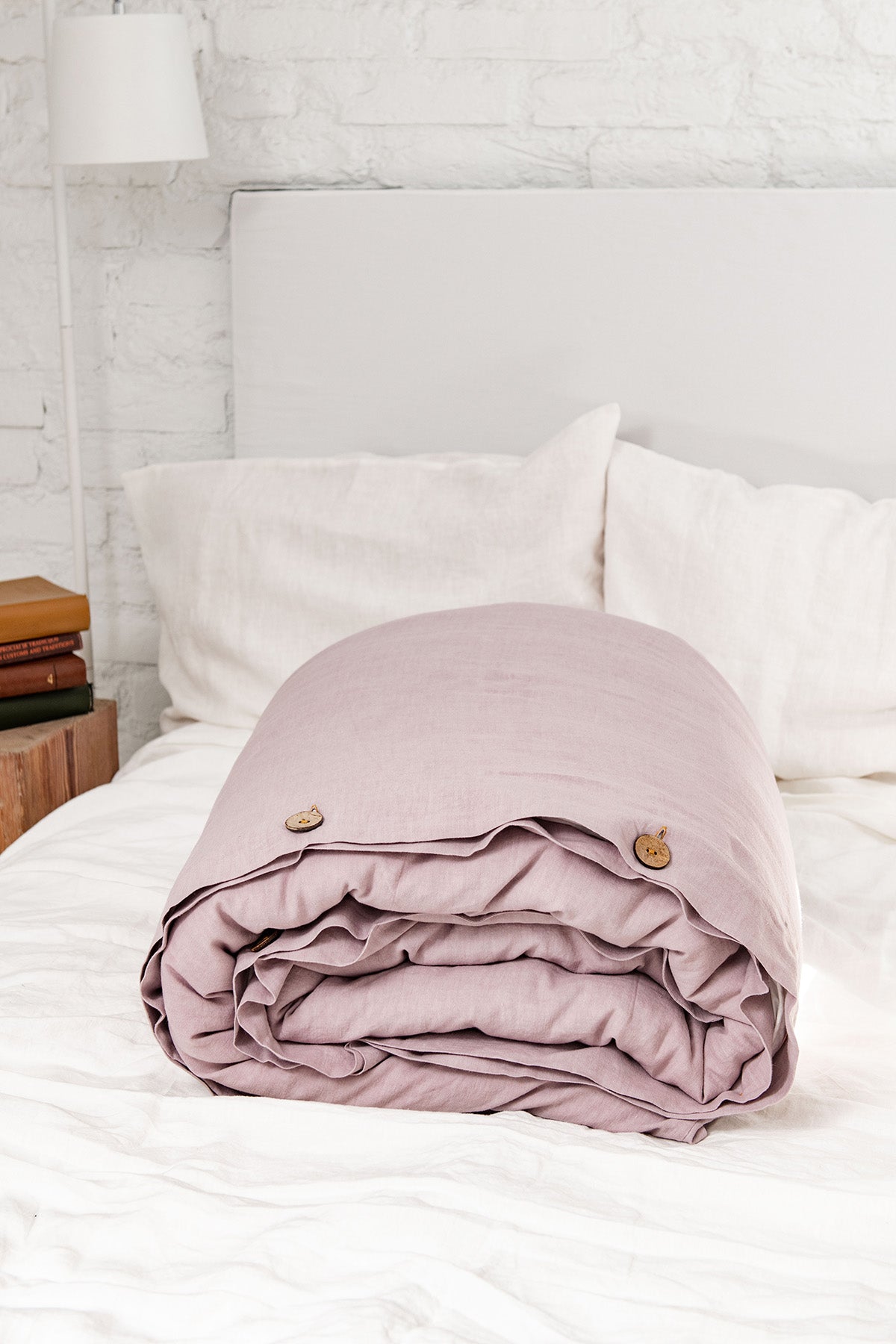 Linen Duvet Cover (Dusty Rose)