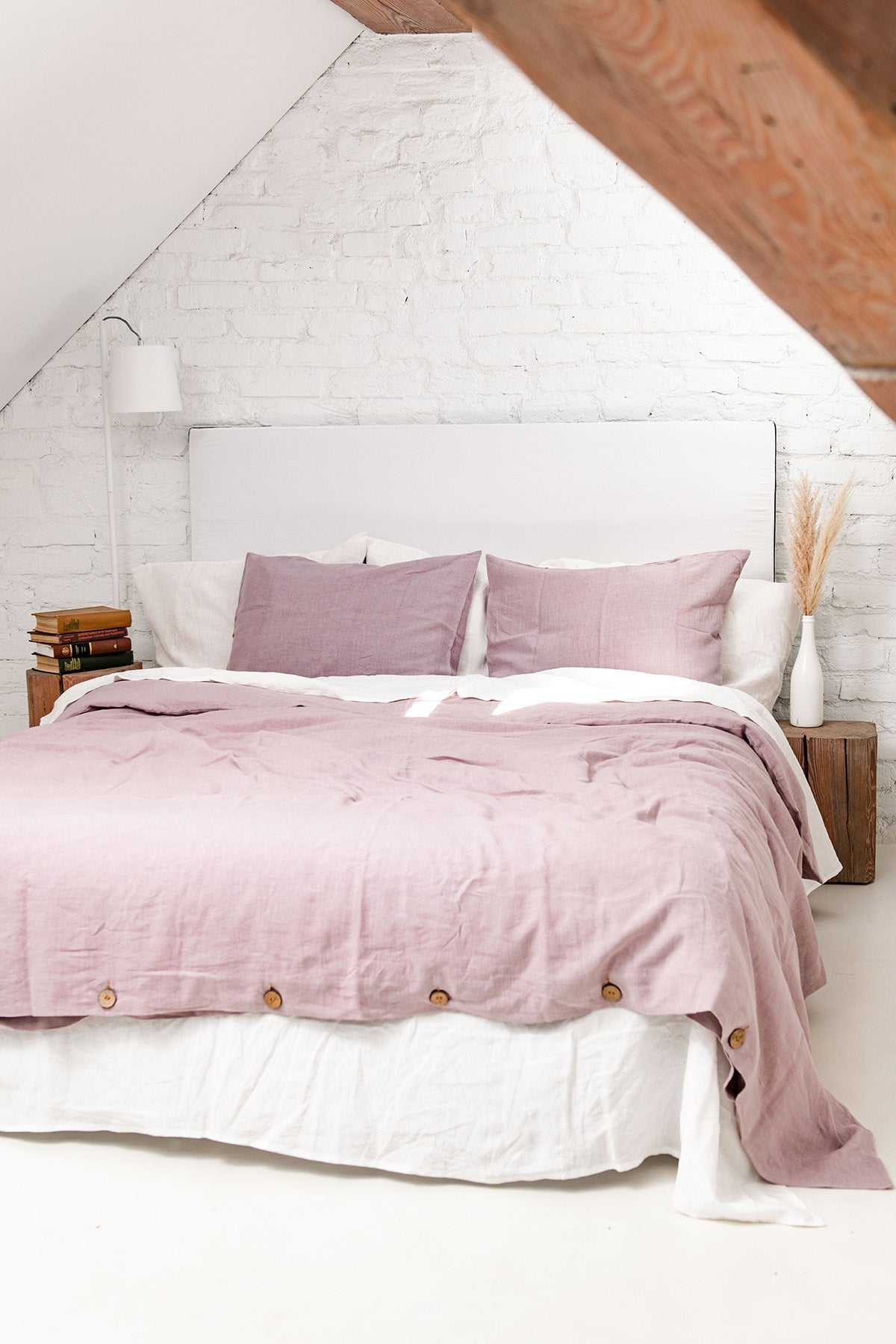 Linen Duvet Cover (Dusty Rose)