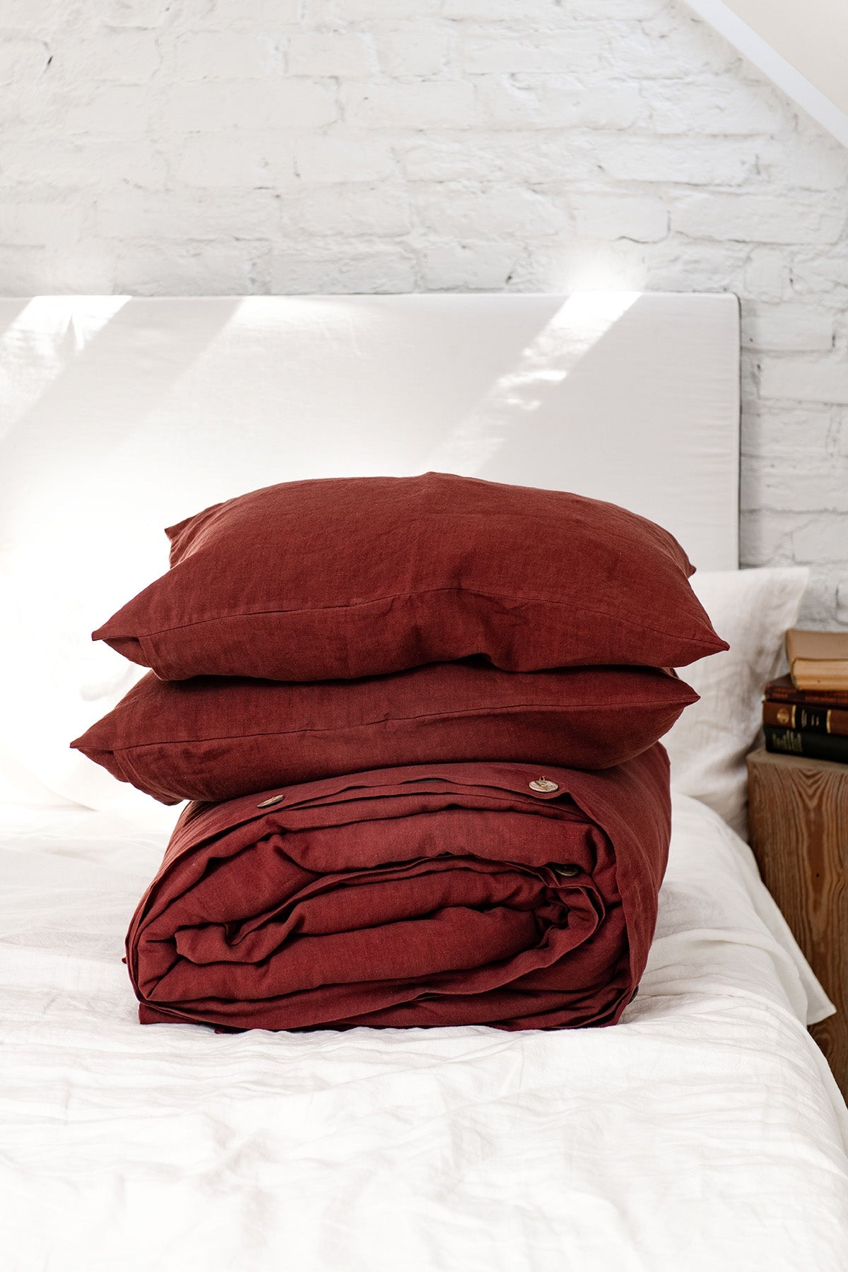 Linen Bedding Set (Terracotta)