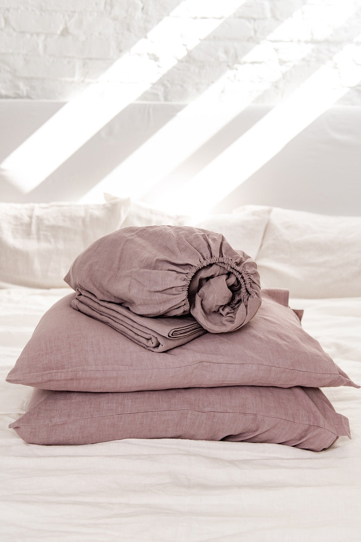 Linen Sheet Set (Rosy Brown)