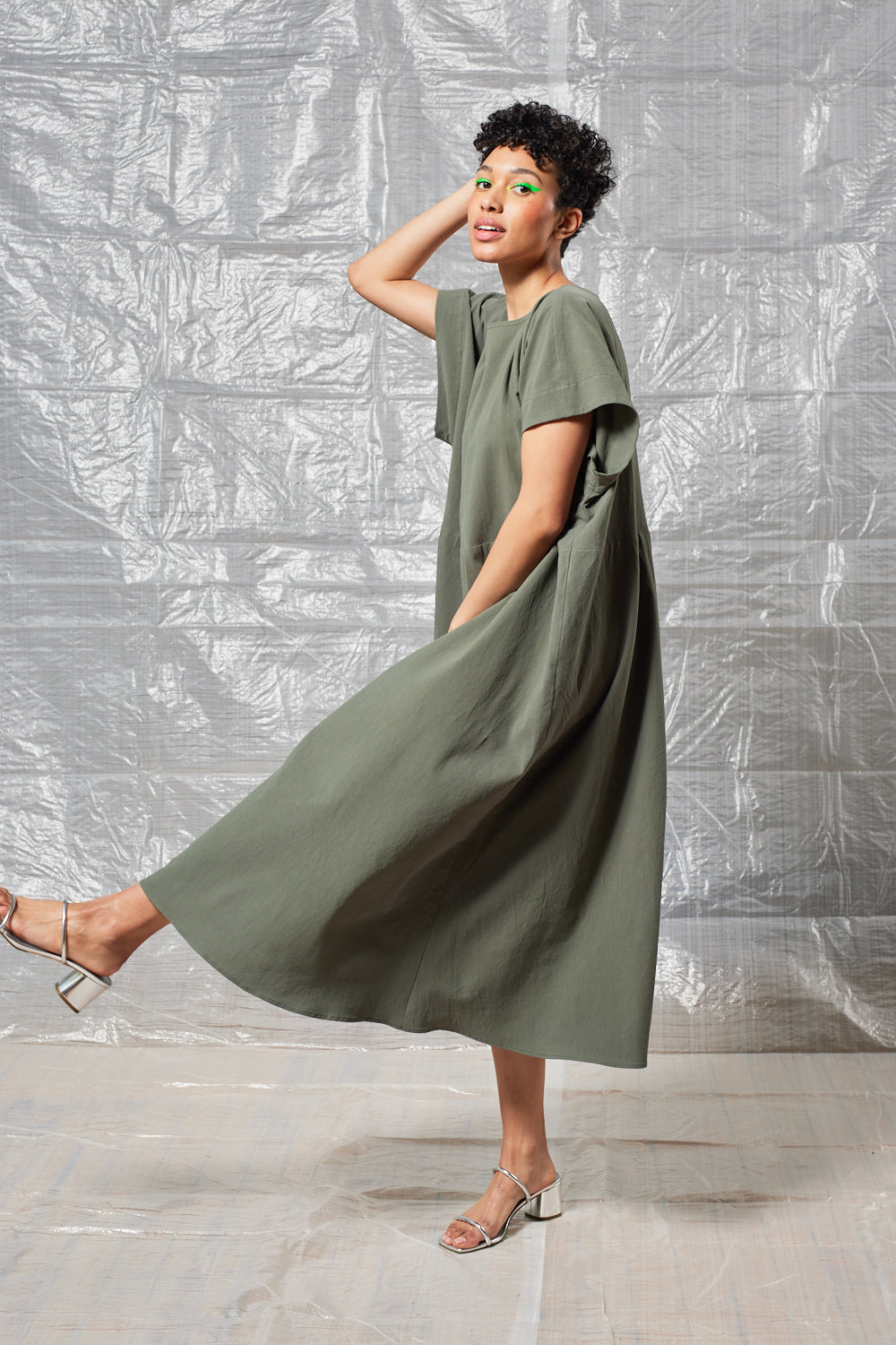 Oversized Tee Dress (Sage)