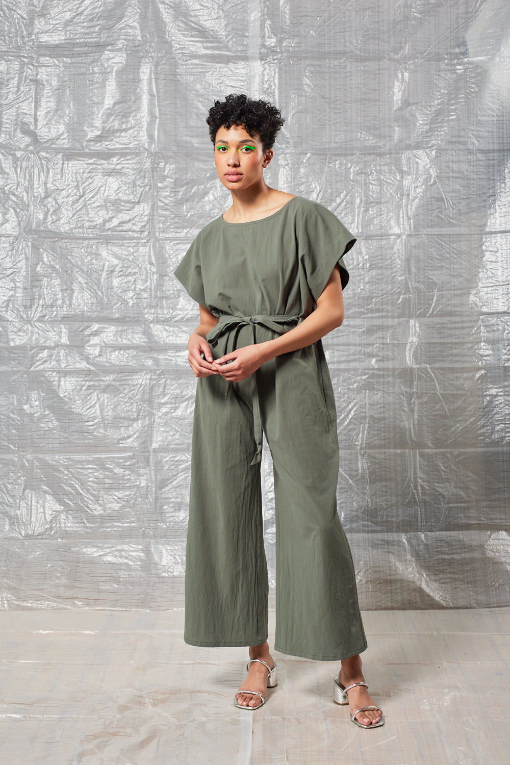 Tie Back Jumpsuit (Sage)