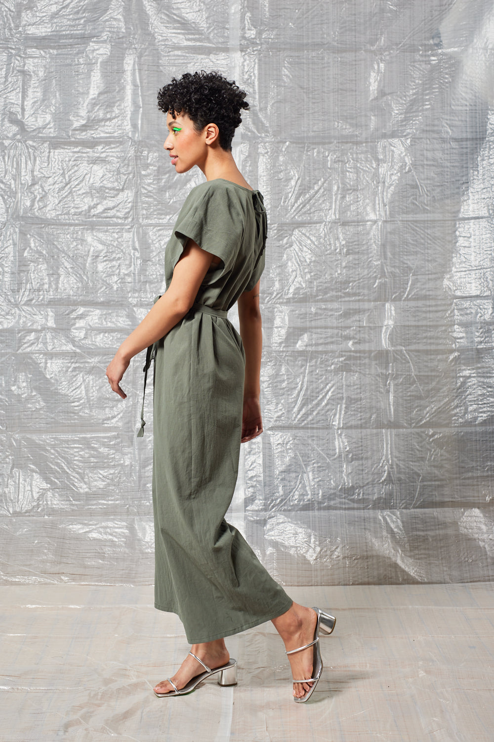 Tie Back Jumpsuit (Sage)