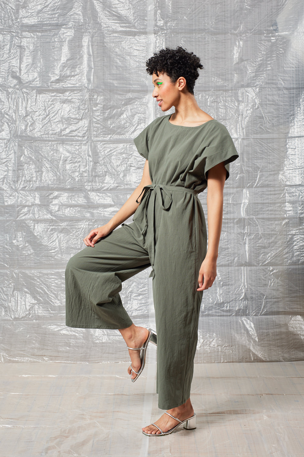 Tie Back Jumpsuit (Sage)