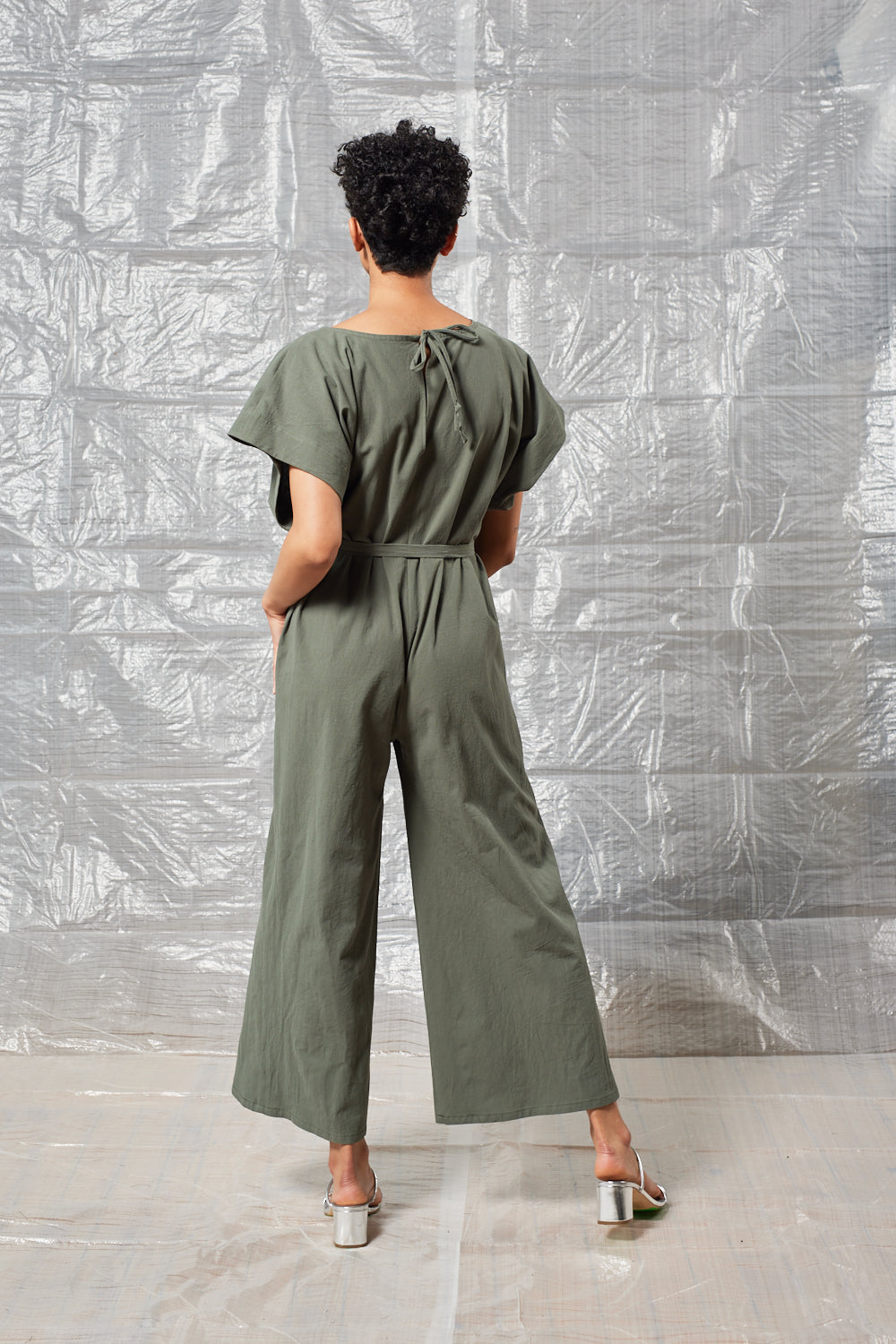 Tie Back Jumpsuit (Sage)