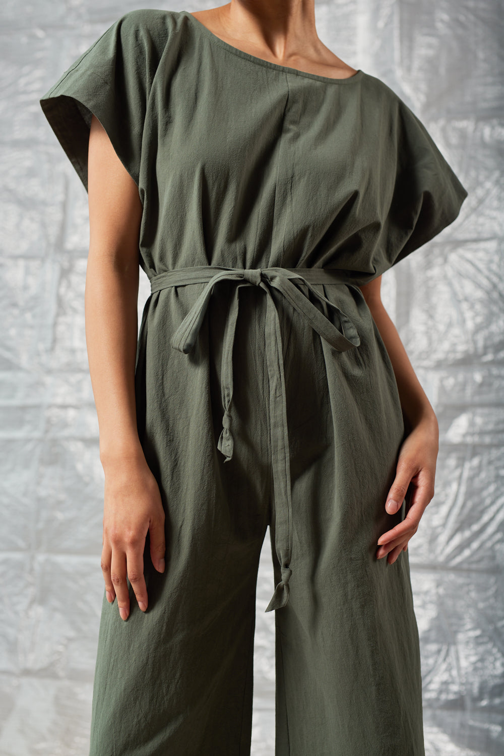 Tie Back Jumpsuit (Sage)