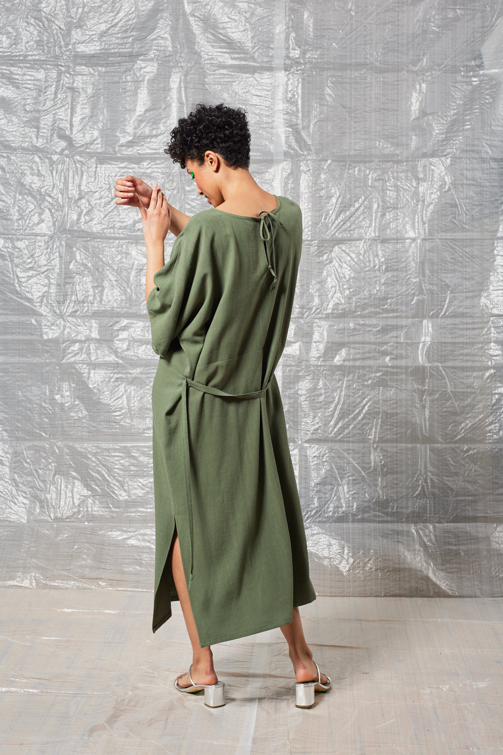 Tie Back Dress (Sage)