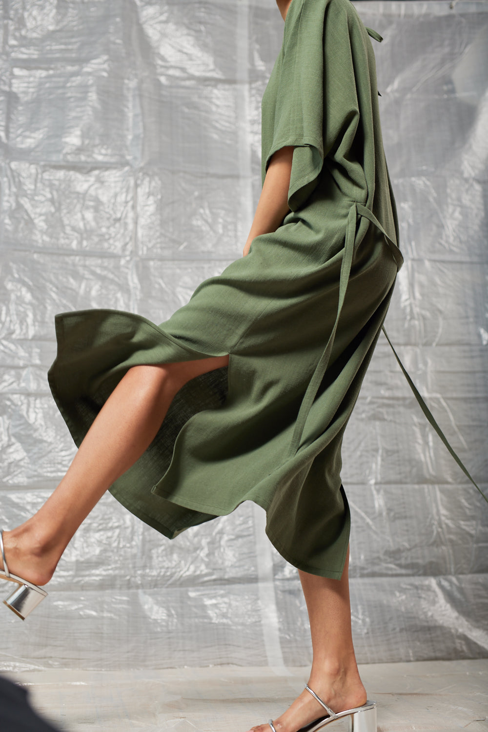 Tie Back Dress (Sage)