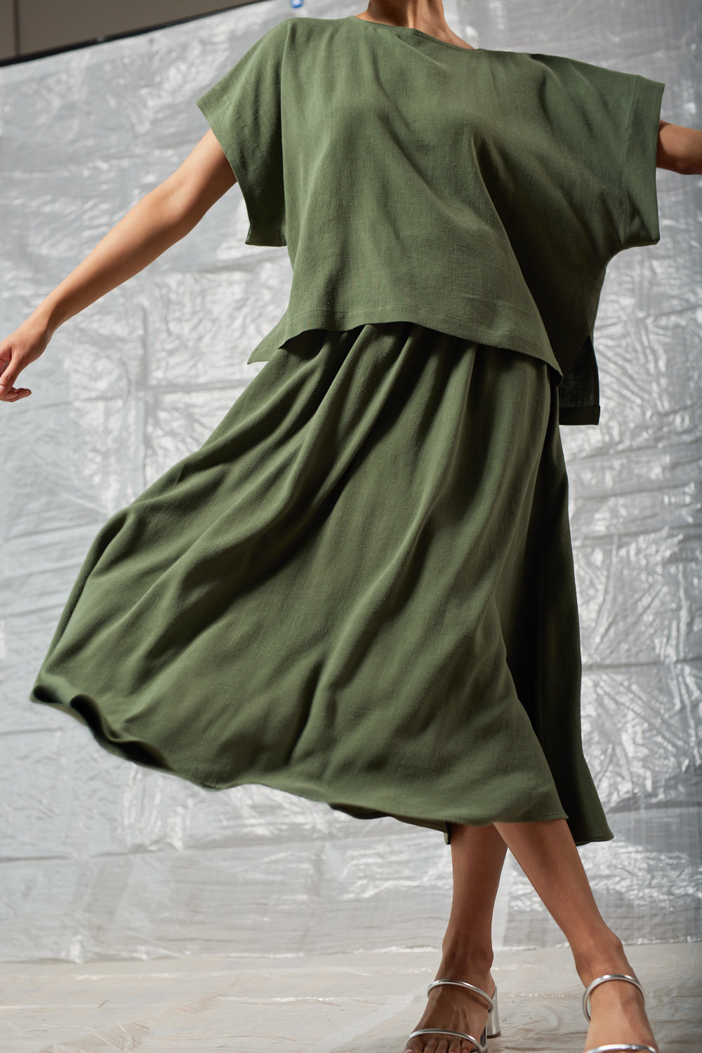 Gathered Skirt (Sage)