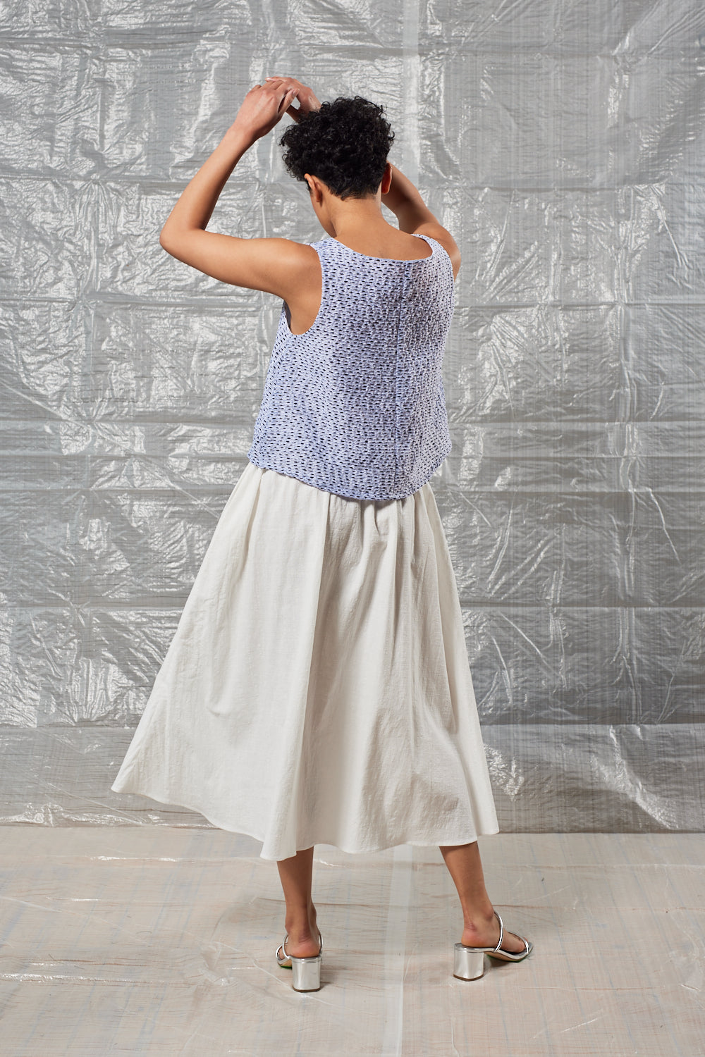 Gathered Skirt (Ivory Cotton)