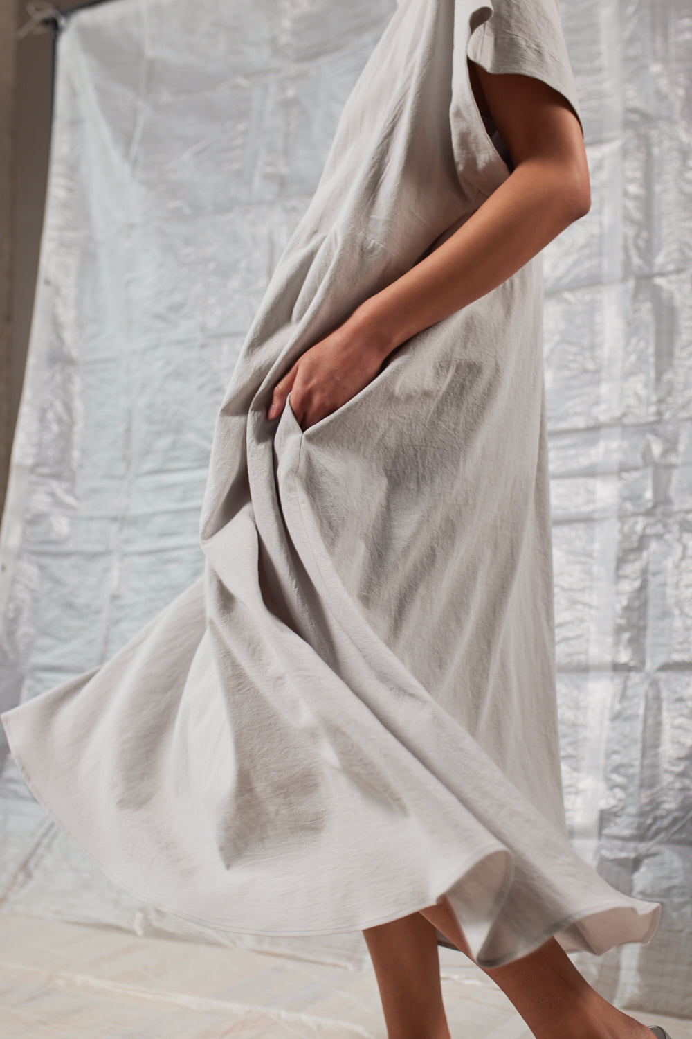 Oversized Tee Dress (Pebble)